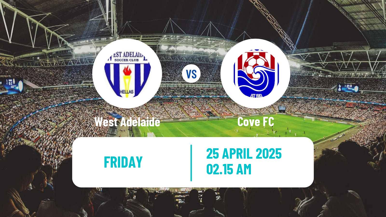 Soccer Australian SA State League West Adelaide - Cove