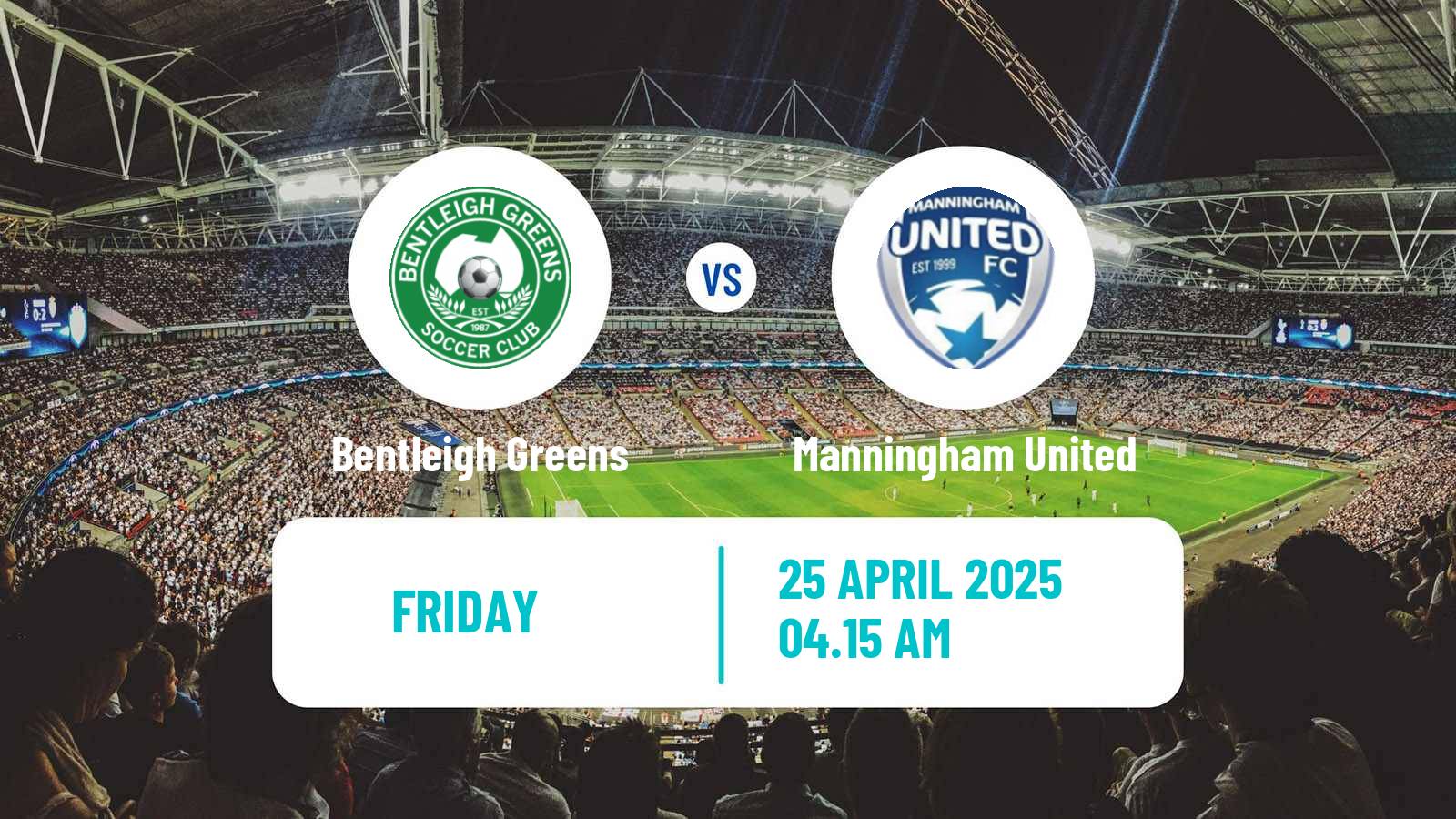 Soccer Australian Victoria Premier League Bentleigh Greens - Manningham United