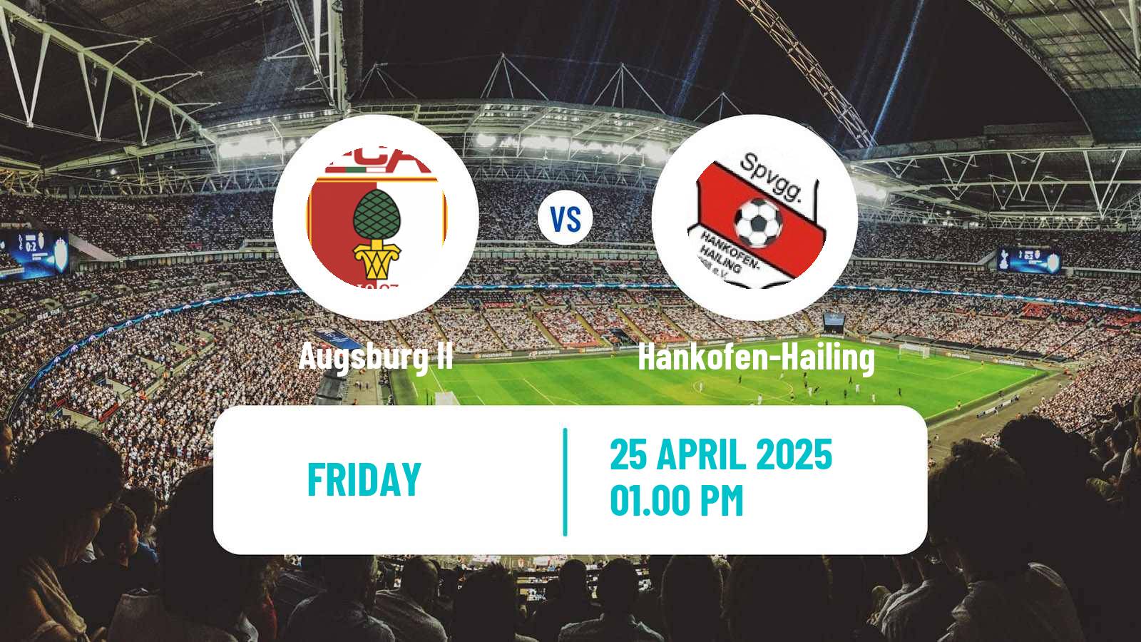 Soccer German Regionalliga Bayern Augsburg II - Hankofen-Hailing