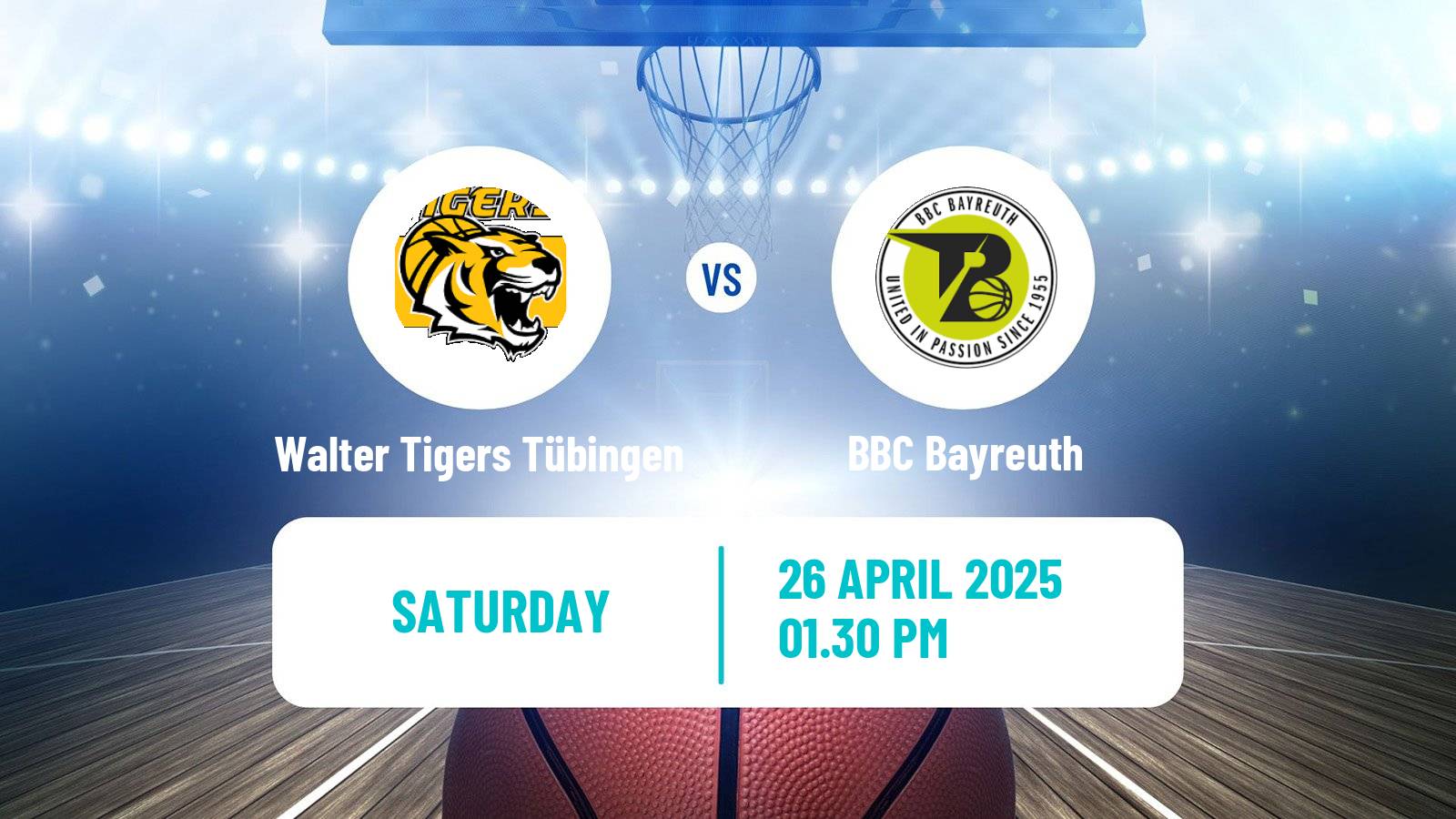 Basketball German Pro A Basketball Walter Tigers Tübingen - BBC Bayreuth