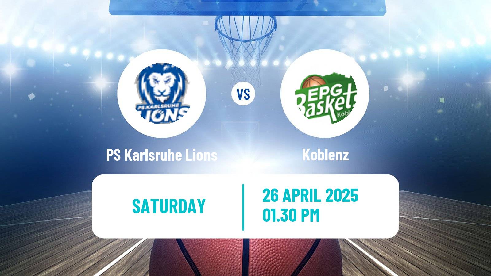 Basketball German Pro A Basketball PS Karlsruhe Lions - Koblenz