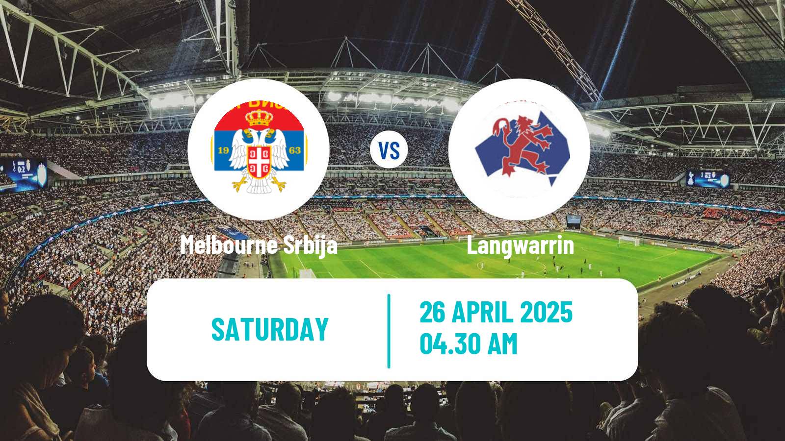 Soccer Australian Victoria Premier League Melbourne Srbija - Langwarrin
