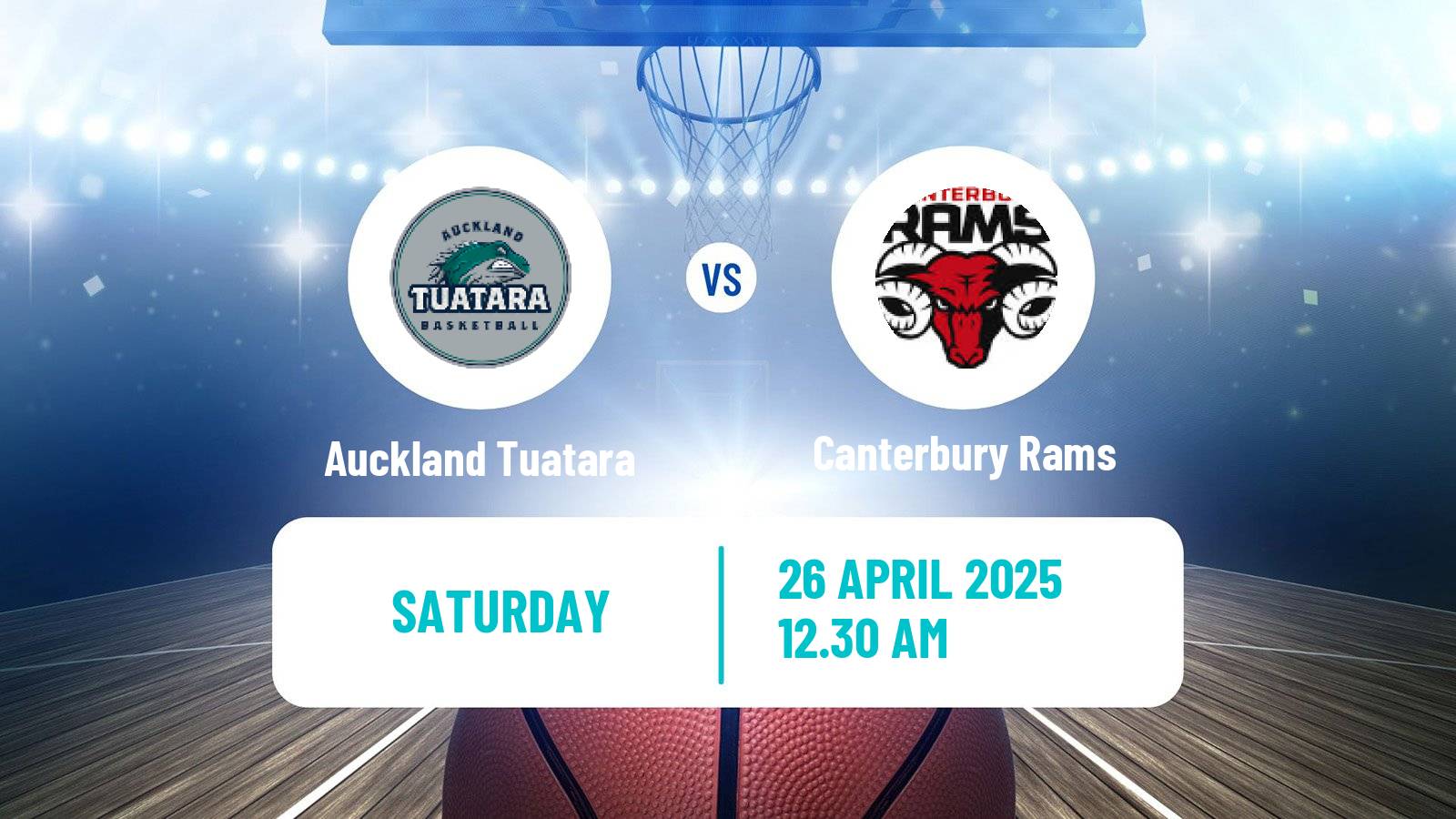 Basketball New Zealand NBL Auckland Tuatara - Canterbury Rams