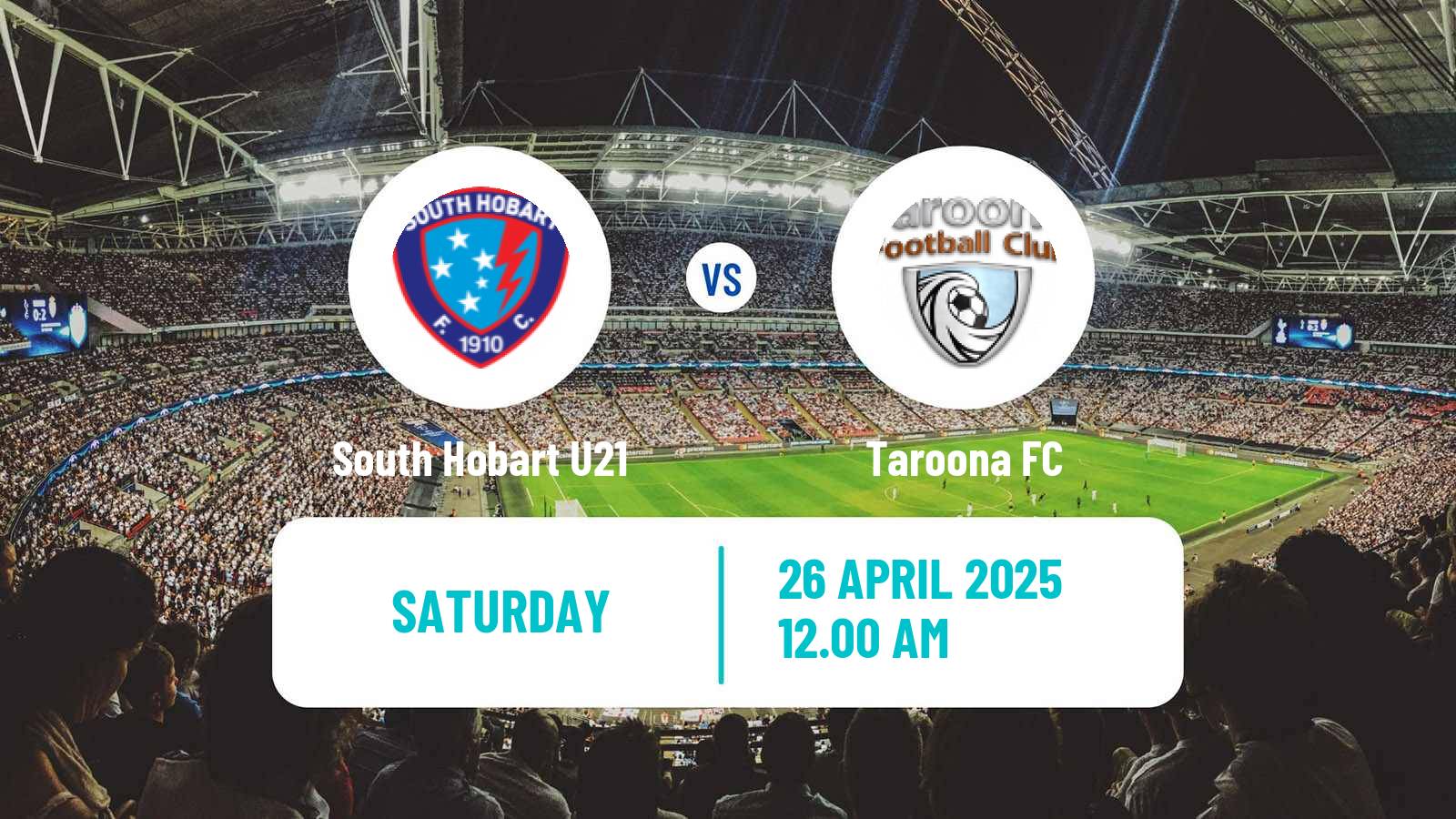 Soccer Australian Tasmania Southern Championship South Hobart U21 - Taroona