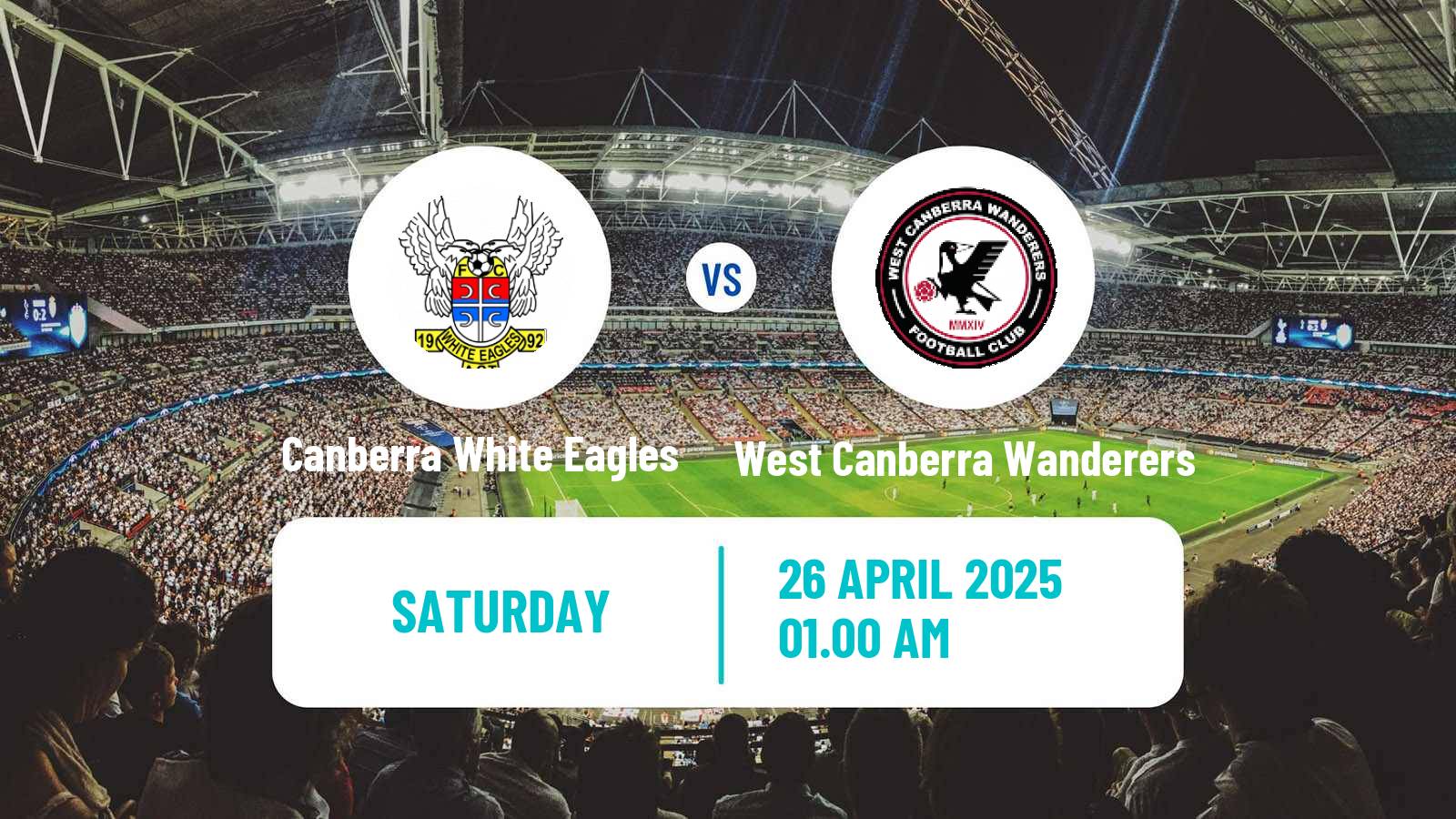 Soccer Australian Capital Premier League Canberra White Eagles - West Canberra Wanderers