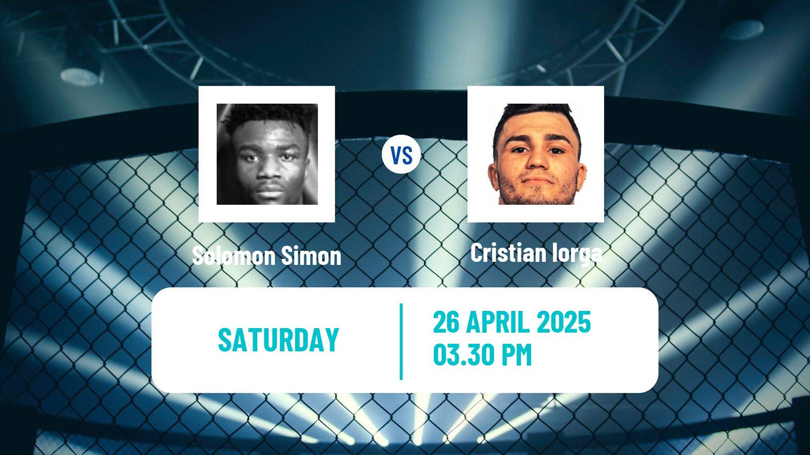 MMA Featherweight Cage Warriors Men Solomon Simon - Cristian Iorga