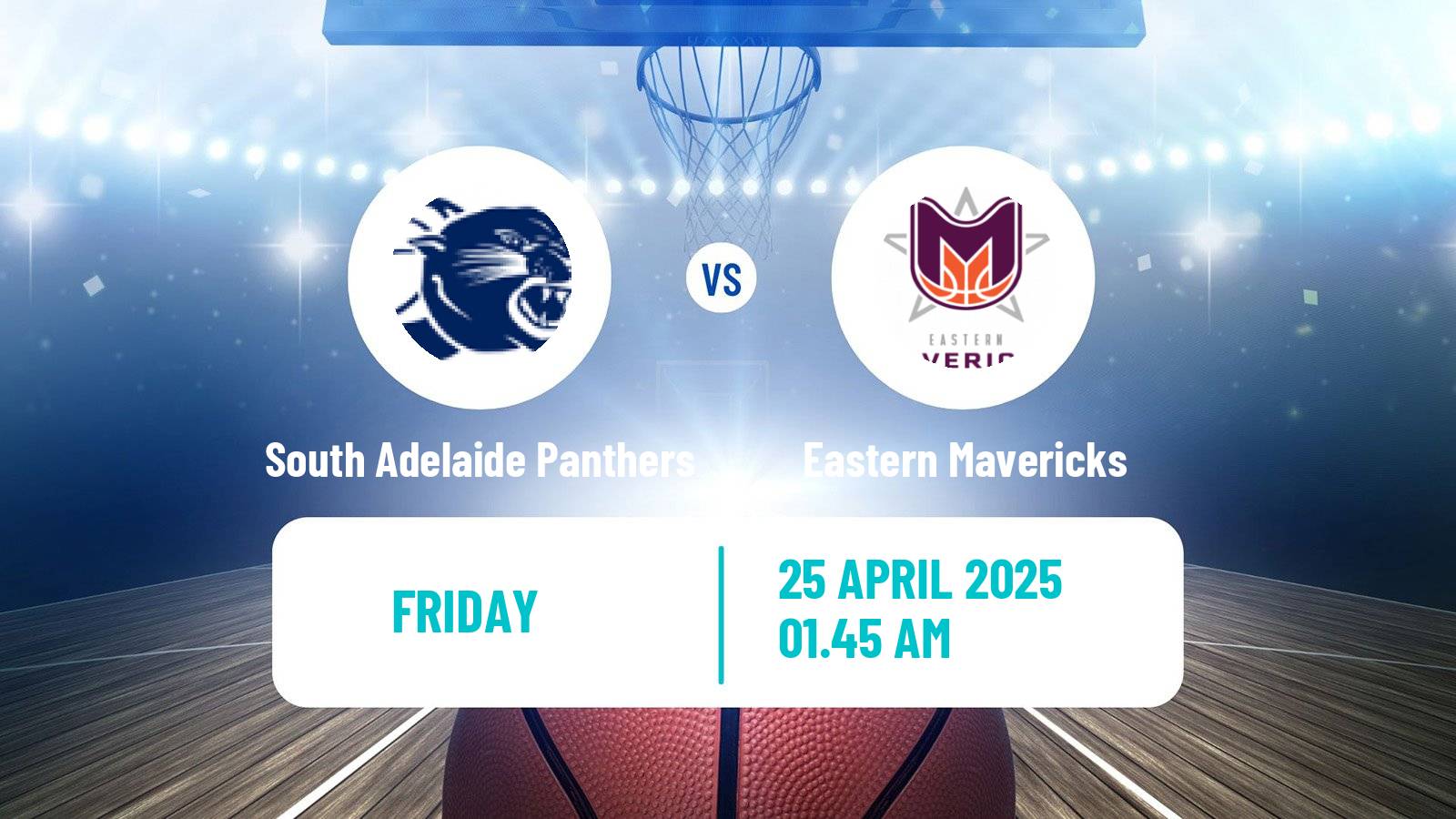 Basketball Australian NBL1 Central South Adelaide Panthers - Eastern Mavericks