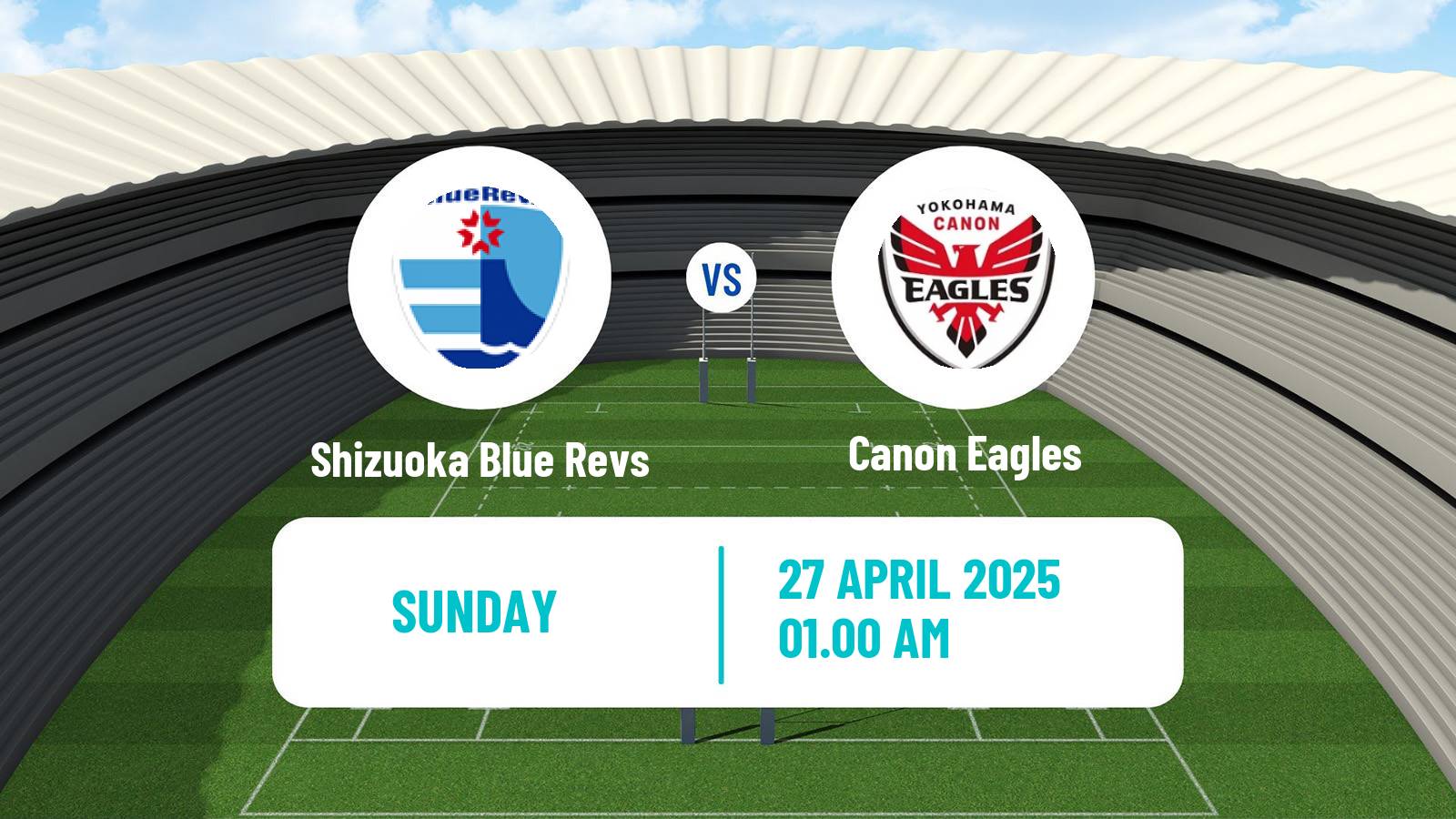 Rugby union Japan League One Rugby Union Shizuoka Blue Revs - Canon Eagles