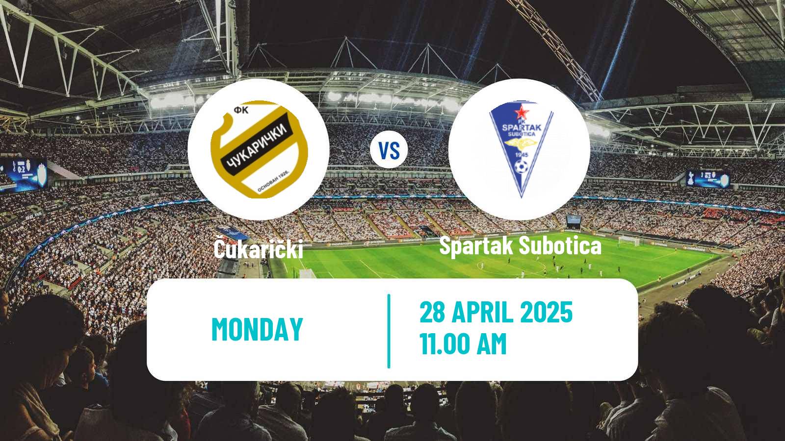 Soccer Serbian Superliga Čukarički - Spartak Subotica