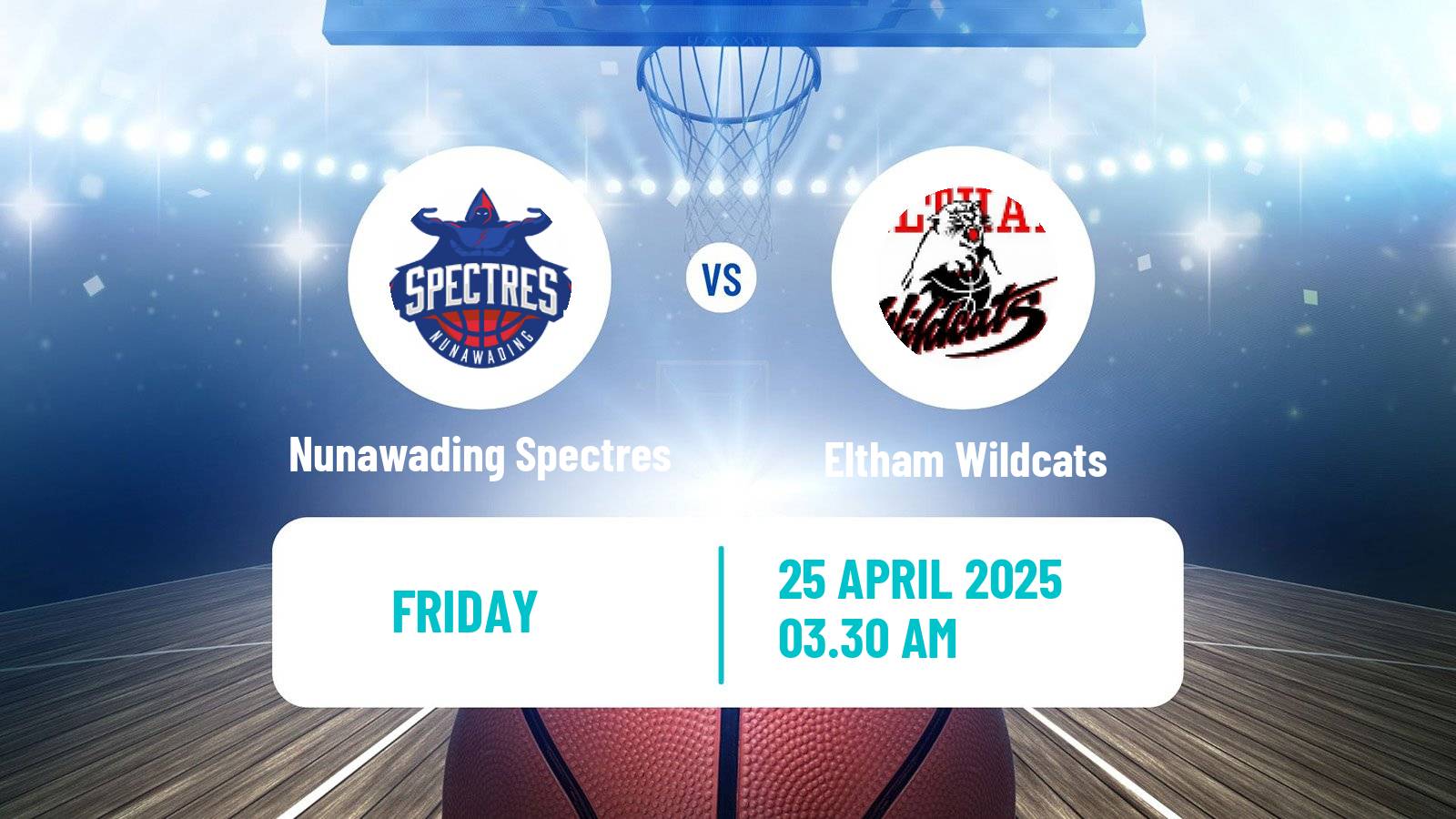 Basketball Australian NBL1 South Women Nunawading Spectres - Eltham Wildcats