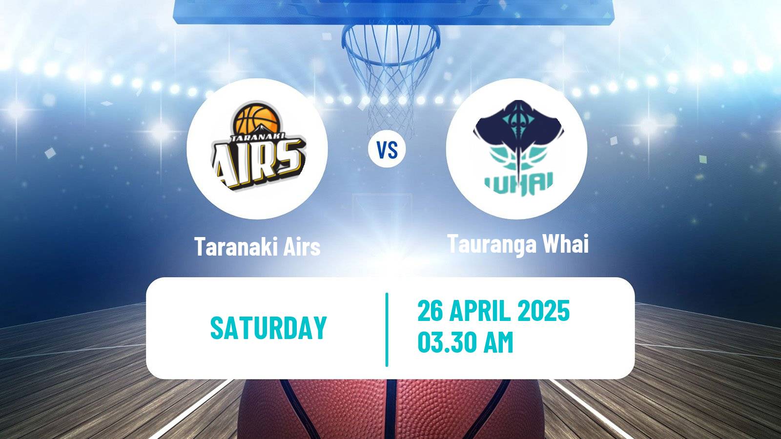 Basketball New Zealand NBL Taranaki Airs - Tauranga Whai