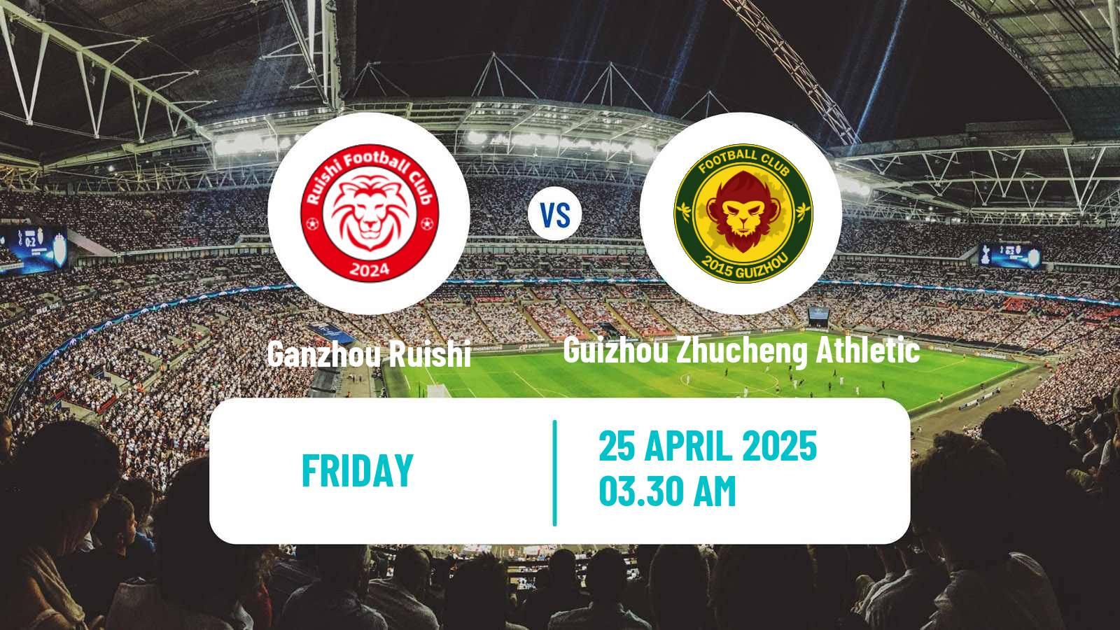 Soccer Chinese Yi League Ganzhou Ruishi - Guizhou Zhucheng Athletic