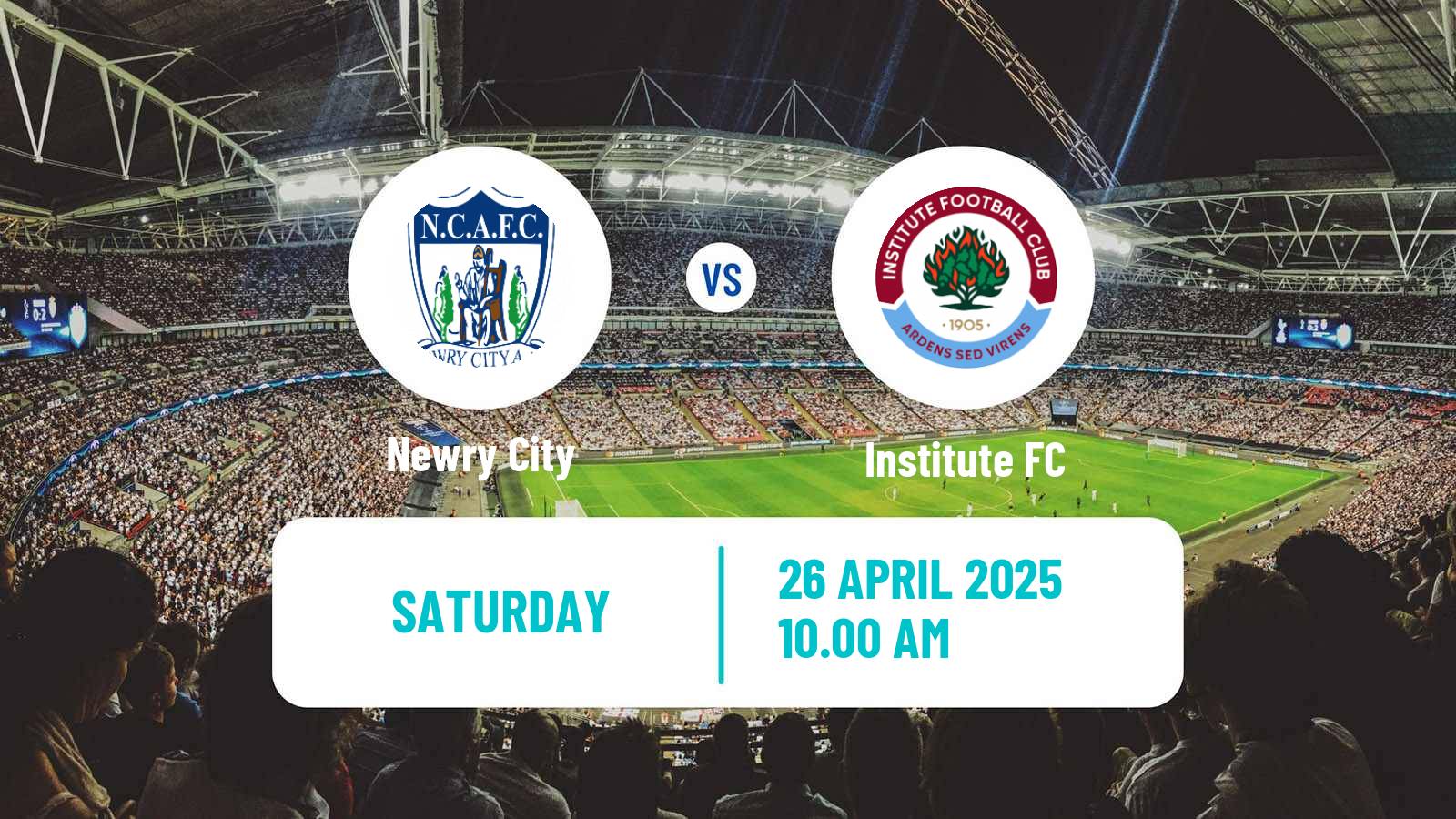 Soccer Northern Irish Championship Newry City - Institute FC