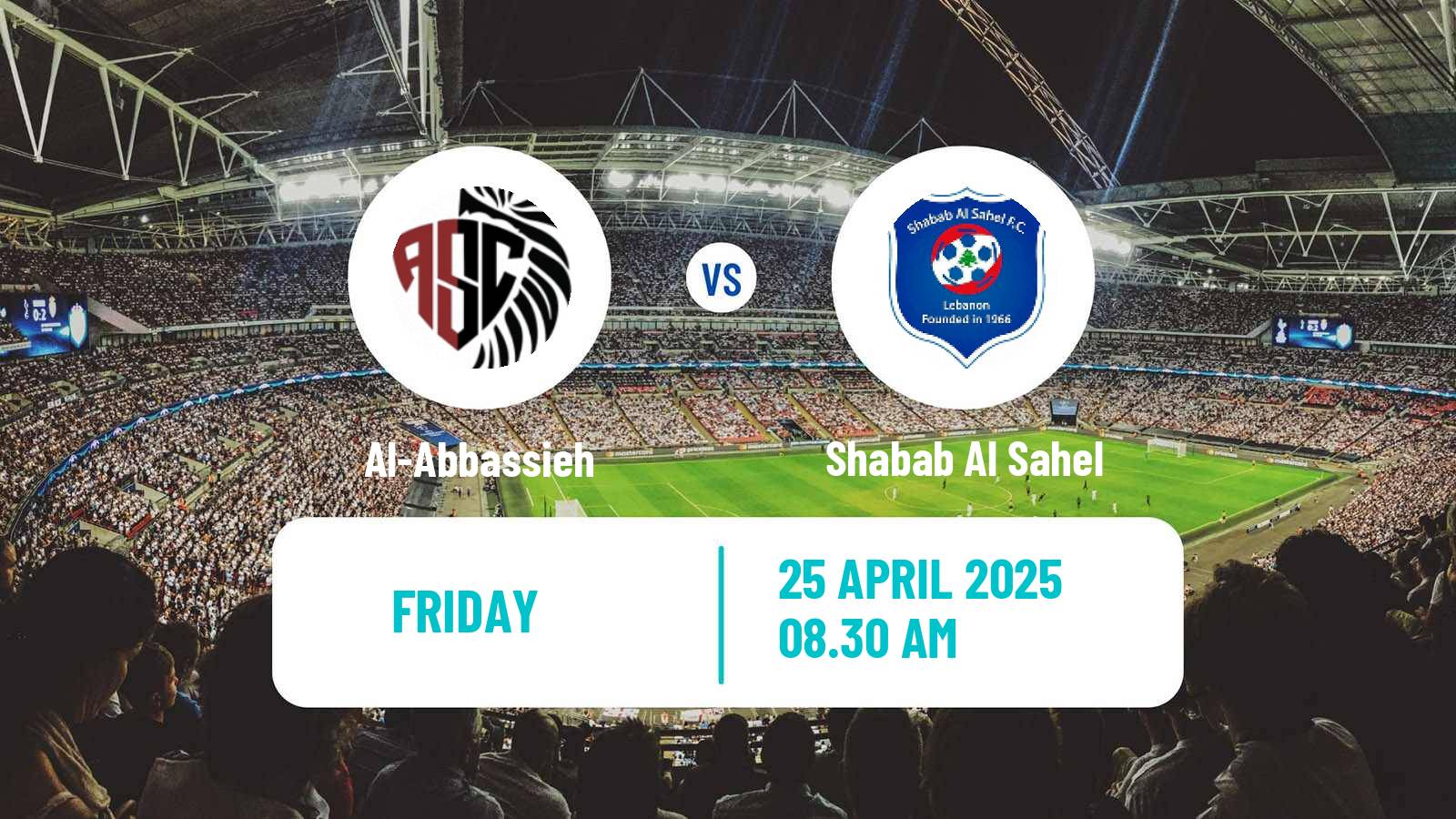 Soccer Lebanese Premier League Al-Abbassieh - Shabab Al Sahel