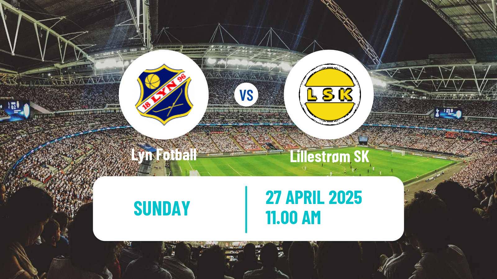 Soccer Norwegian Adeccoligaen Lyn - Lillestrøm SK
