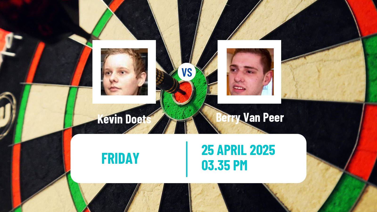 Darts European Tour 5 Kevin Doets - Berry Van Peer