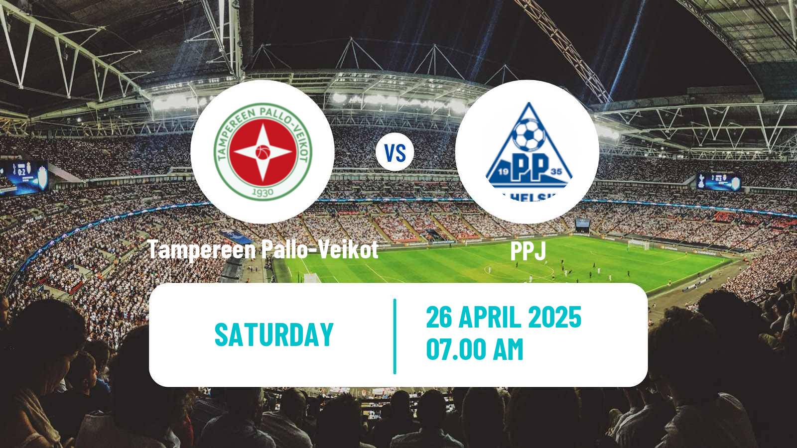 Soccer Finnish Kakkonen Group B Tampereen Pallo-Veikot - PPJ