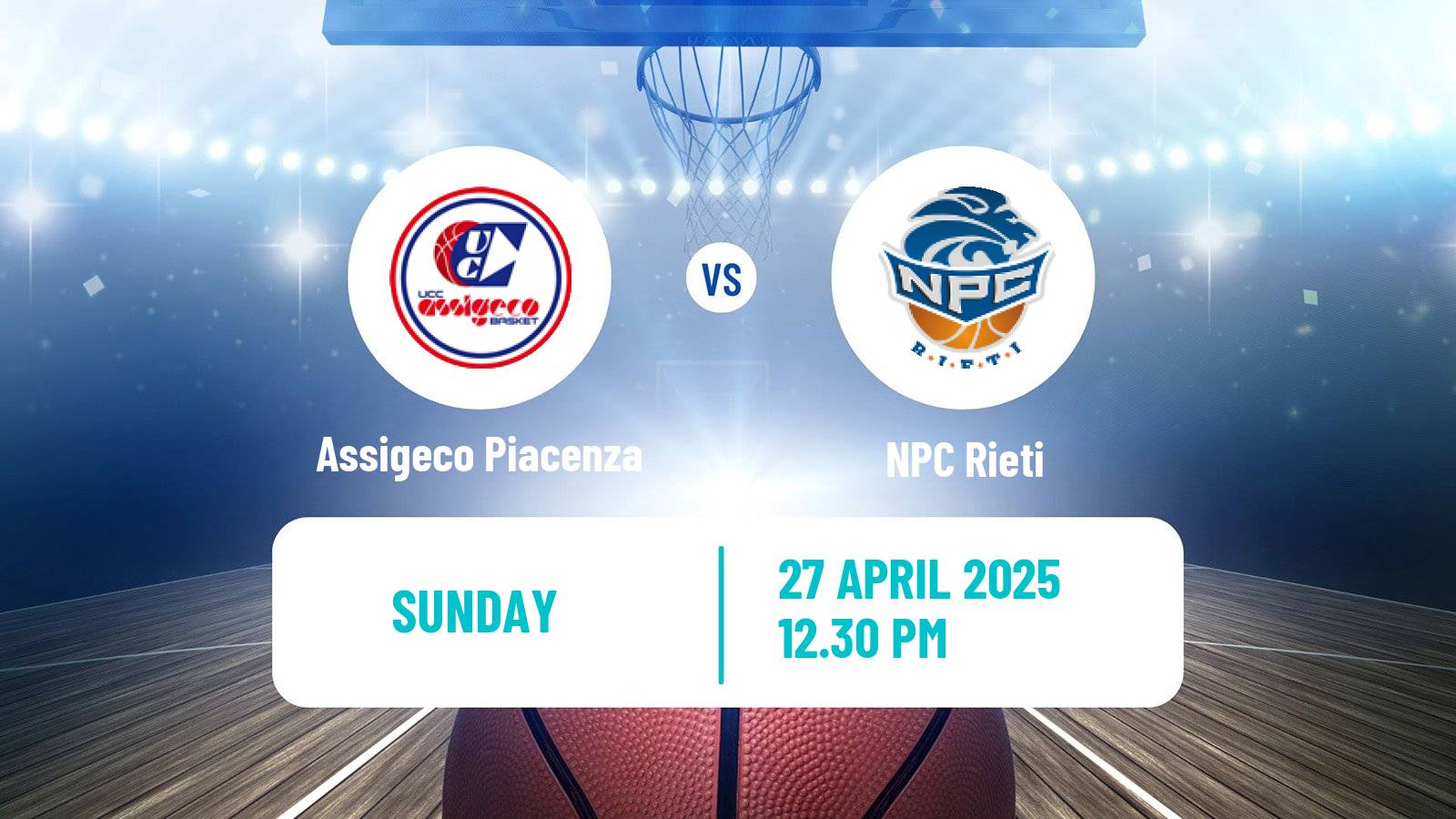 Basketball Italian Serie A2 Basketball Assigeco Piacenza - Rieti