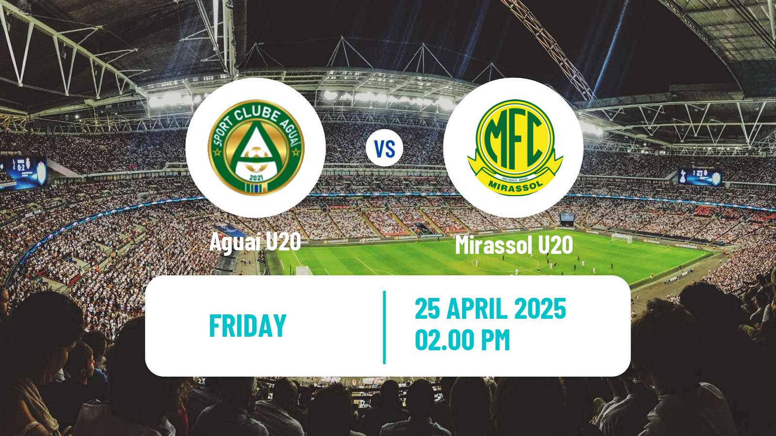 Soccer Brazilian Paulista U20 Aguaí U20 - Mirassol U20
