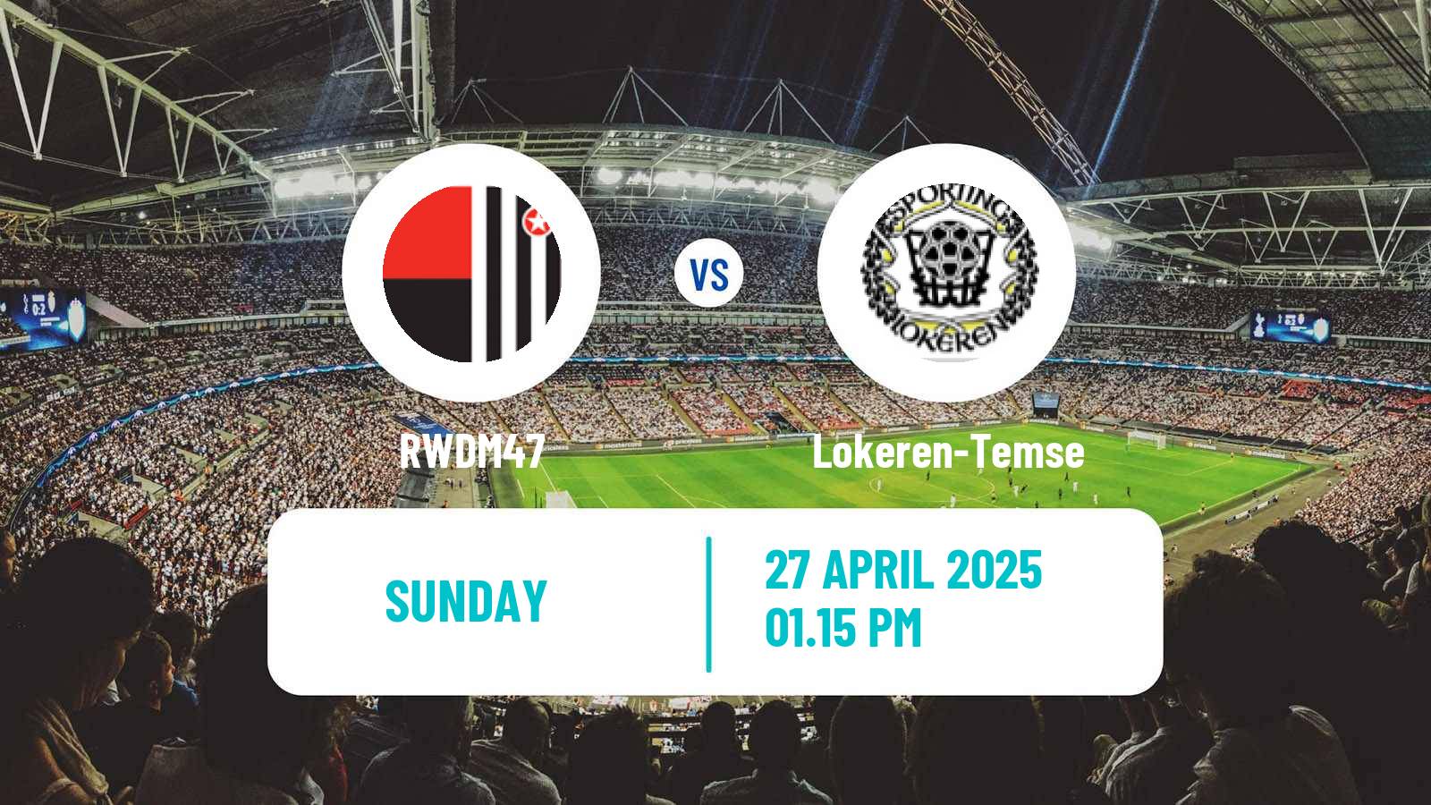 Soccer Belgian Jupiler Pro League RWDM47 - Lokeren-Temse