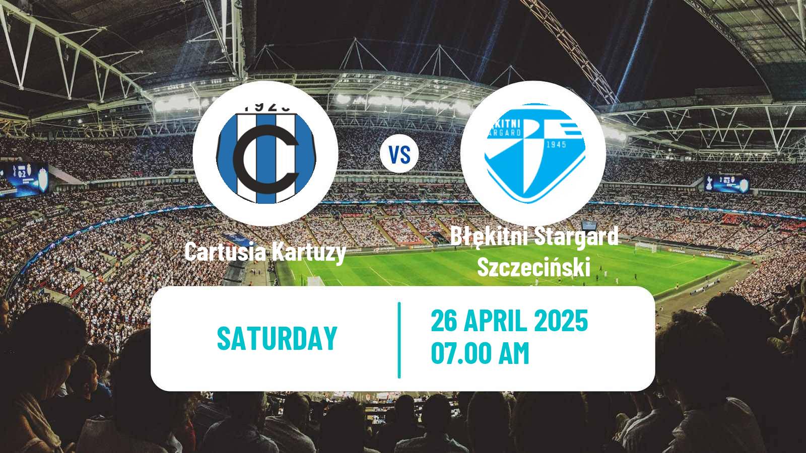 Soccer Polish Division 3 - Group II Cartusia Kartuzy - Błękitni Stargard Szczeciński