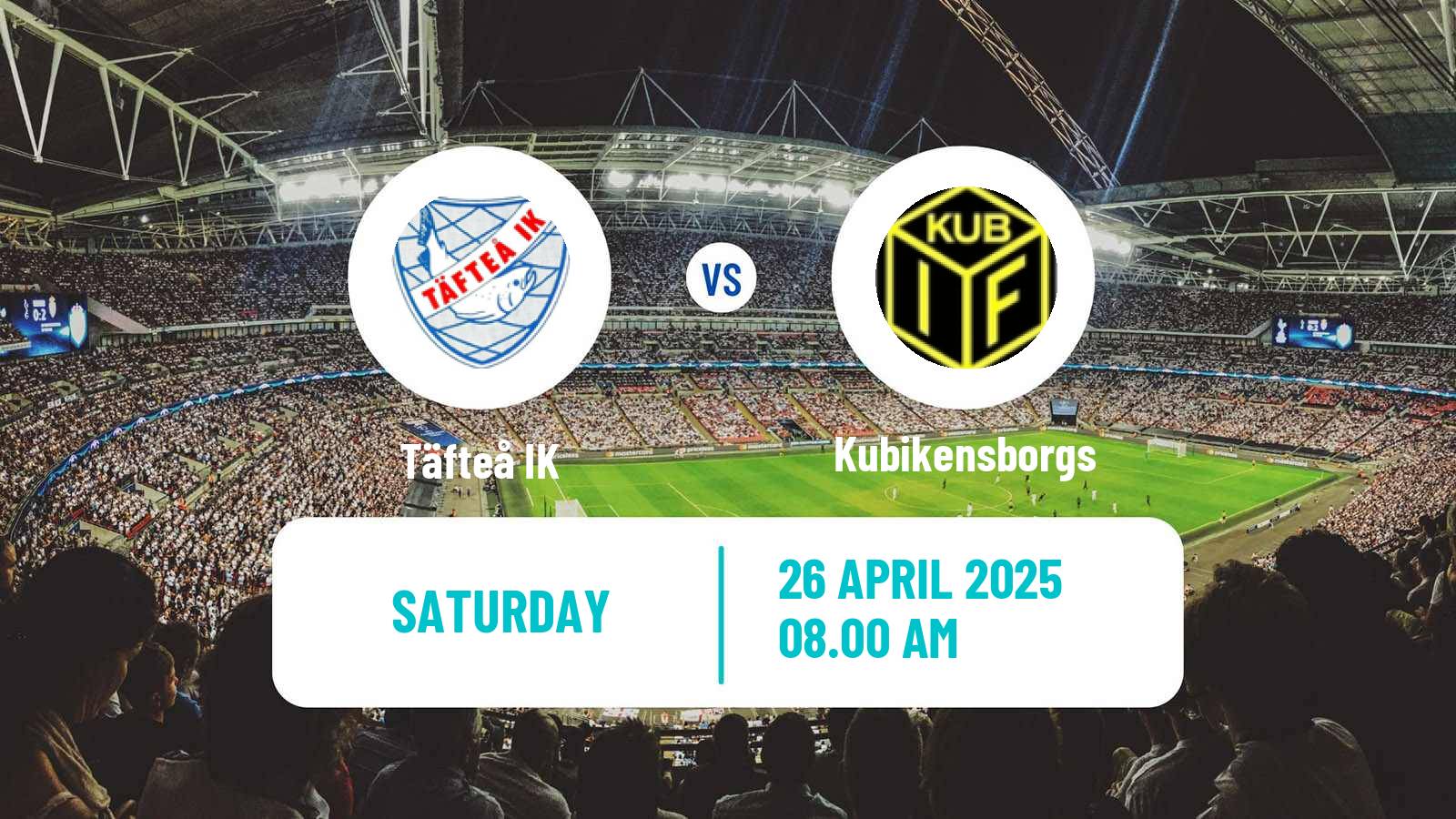 Soccer Swedish Division 2 - Norrland Täfteå - Kubikensborgs