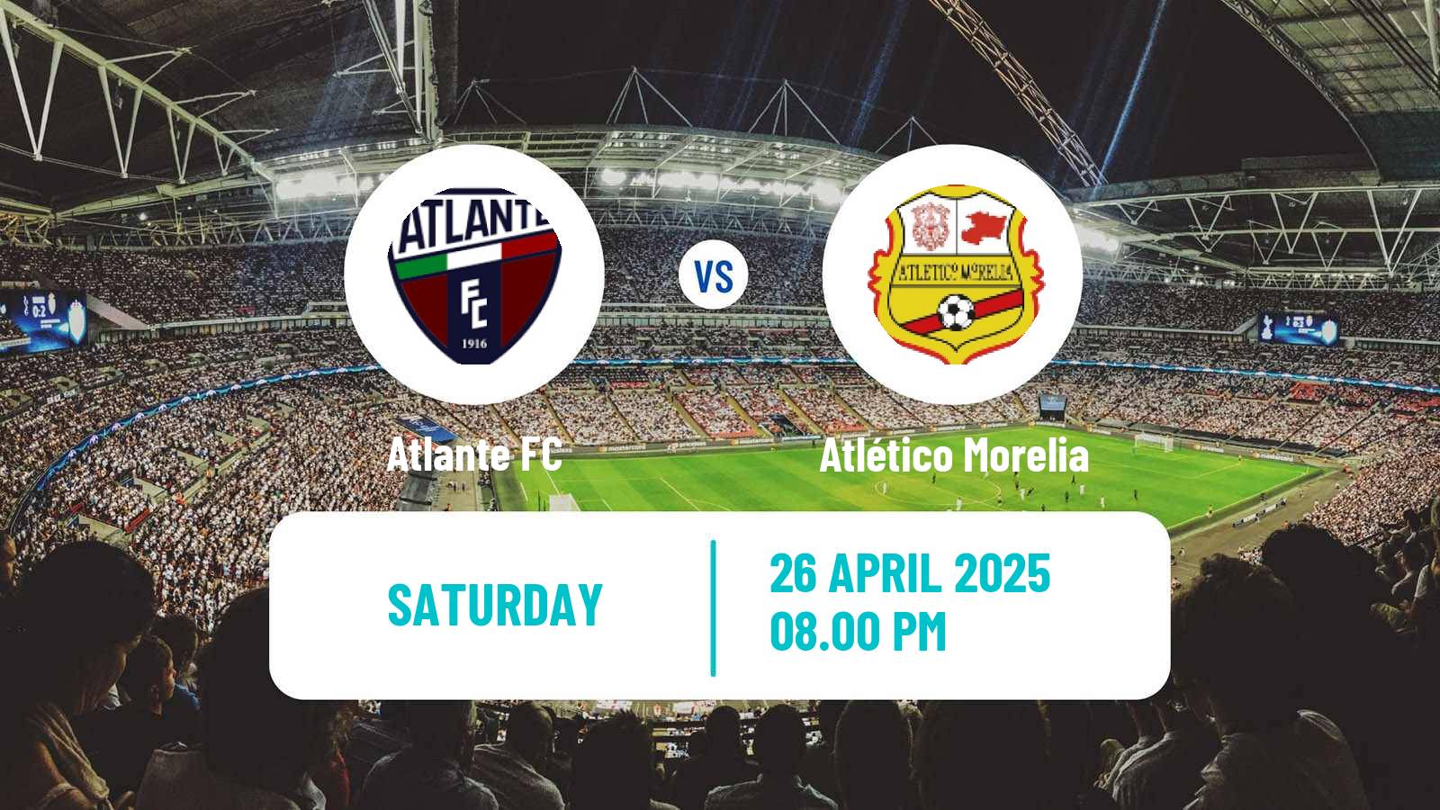Soccer Mexican Liga de Expansion MX Atlante - Atlético Morelia