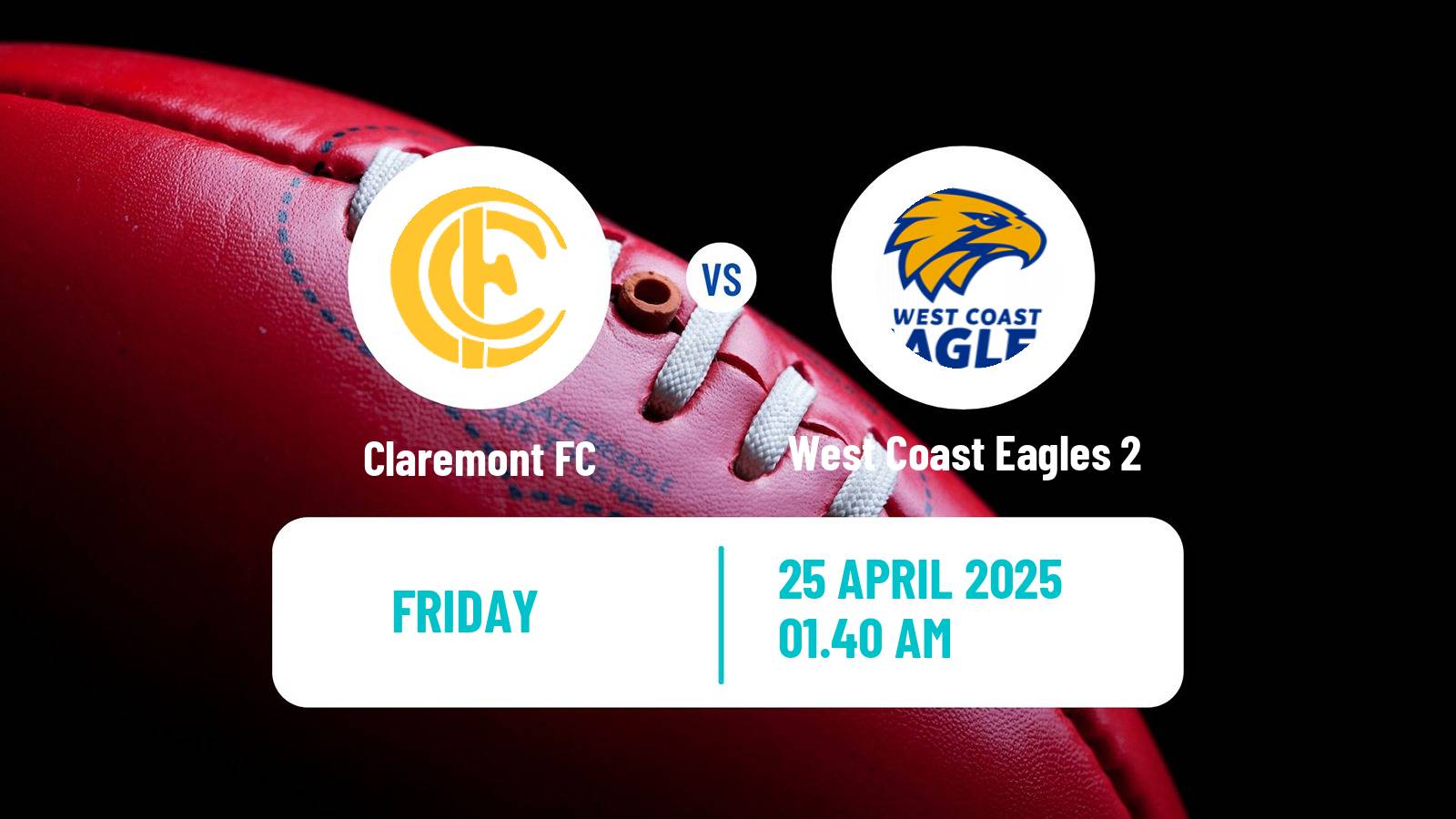 Aussie rules WAFL Claremont - West Coast Eagles 2