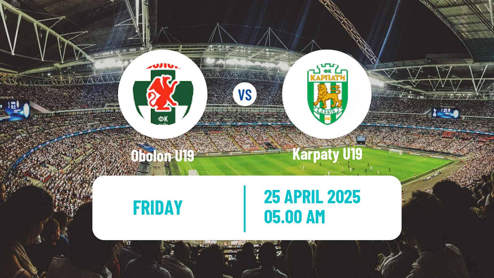 Soccer Ukrainian U19 League Obolon U19 - Karpaty U19