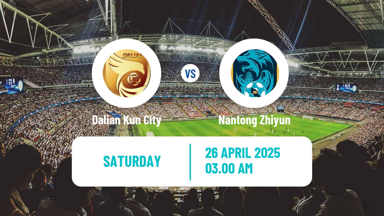 Soccer Chinese Jia League Dalian Kun City - Nantong Zhiyun