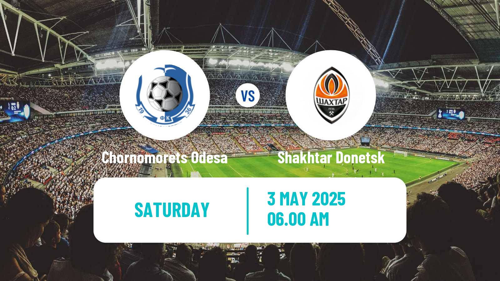 Soccer Ukrainian Premier League Chornomorets Odesa - Shakhtar Donetsk
