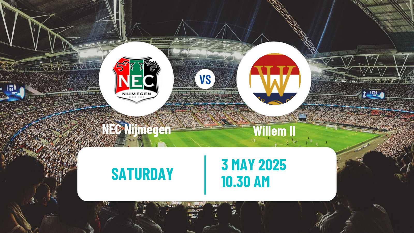 Soccer Dutch Eredivisie NEC Nijmegen - Willem II