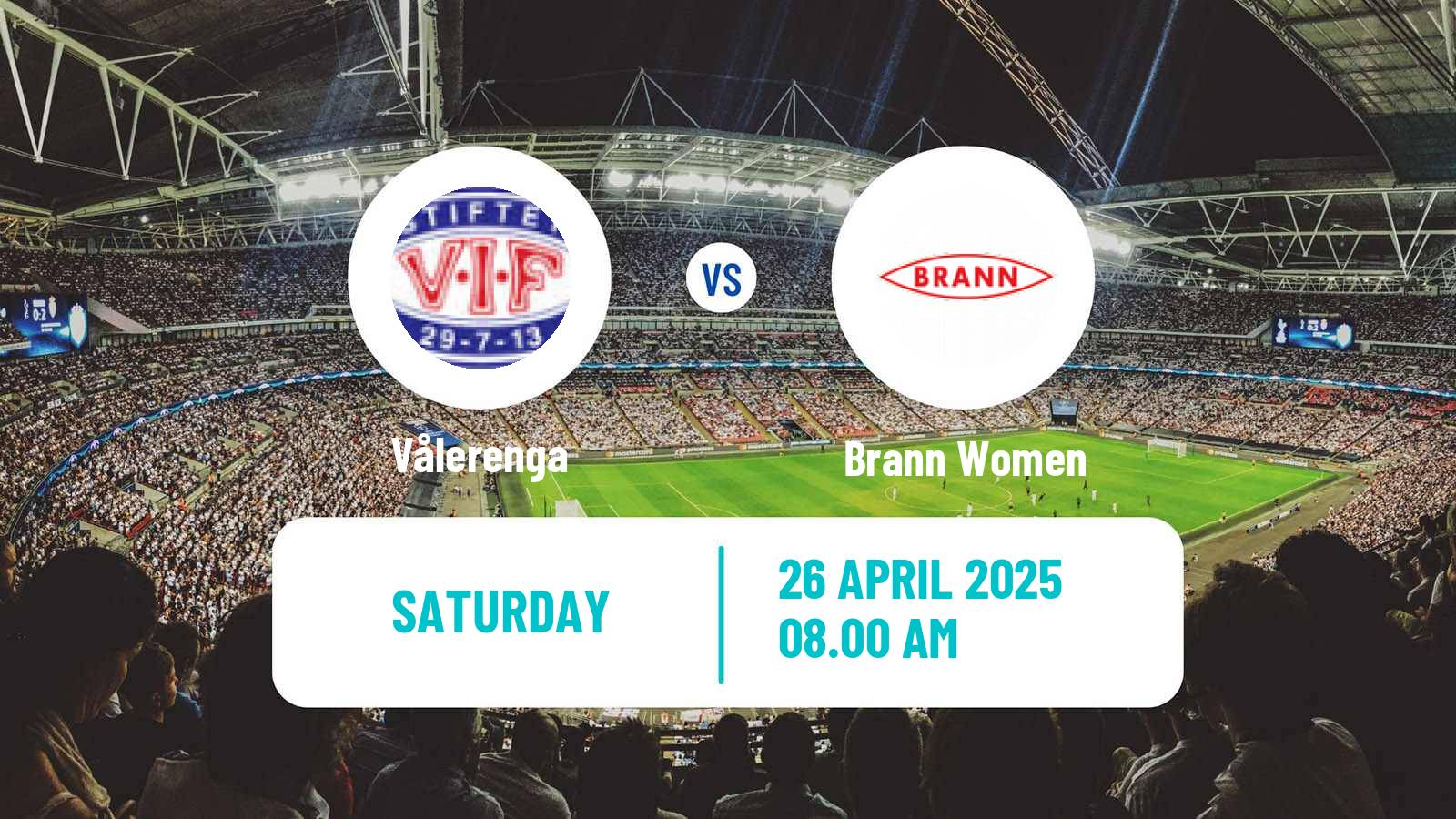 Soccer Norwegian Toppserien Women Vålerenga - Brann