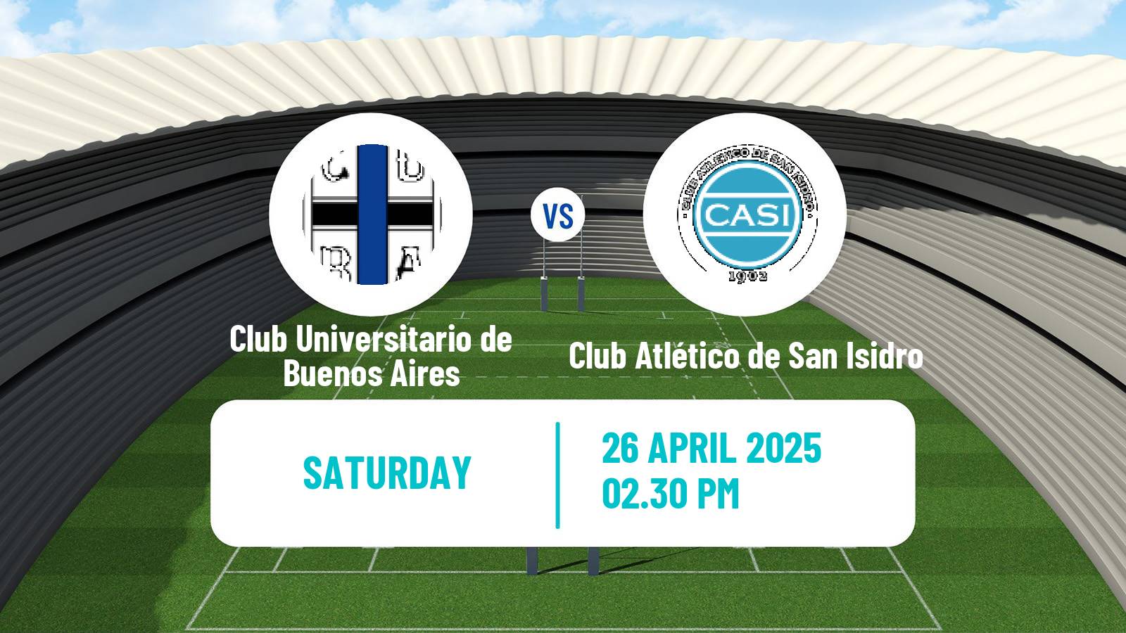 Rugby union Argentinian Top 13 Rugby Club Universitario de Buenos Aires - Club Atlético de San Isidro