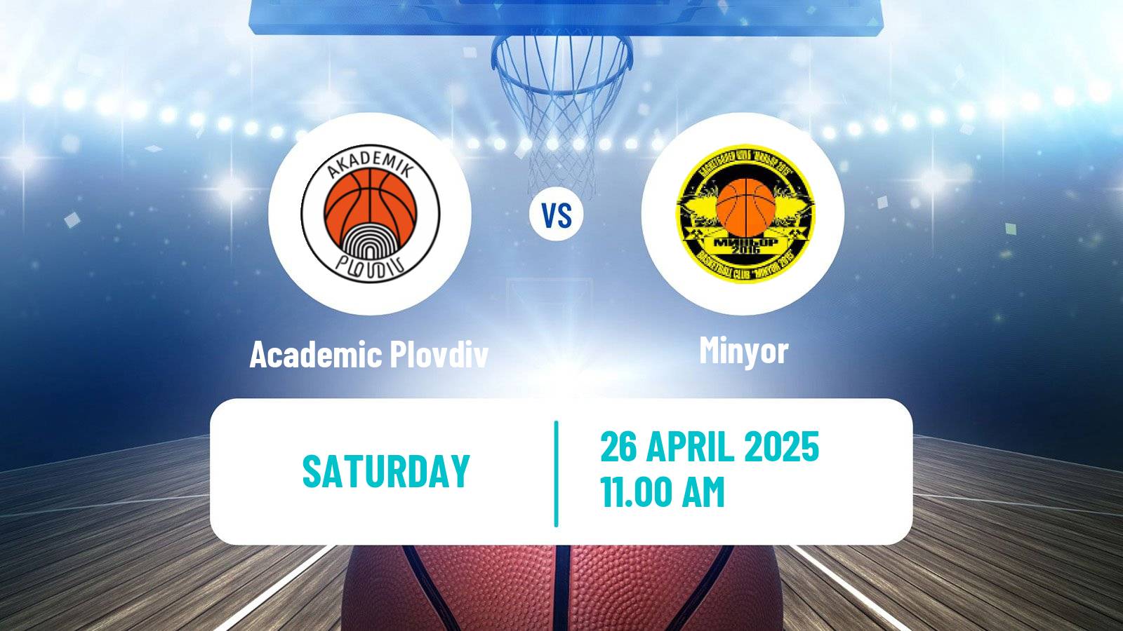 Basketball Bulgarian NBL Academic Plovdiv - Minyor