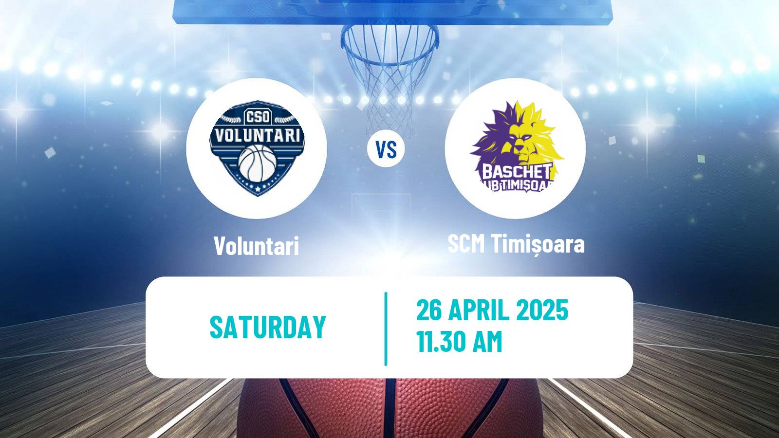 Basketball Romanian Divizia A Basketball Voluntari - SCM Timișoara