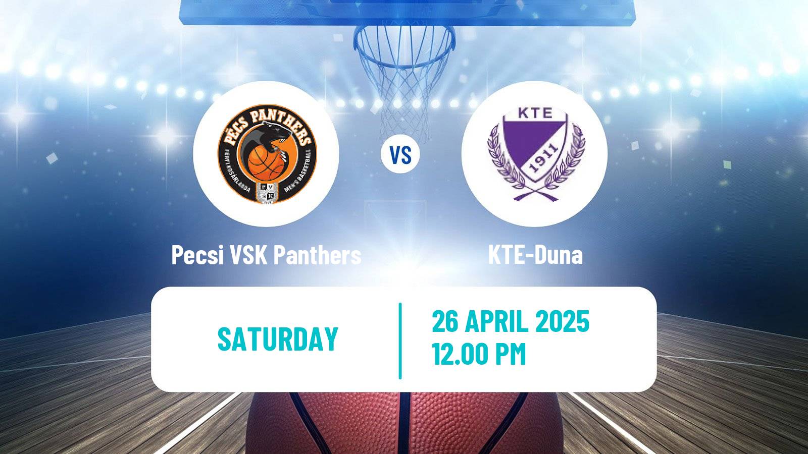 Basketball Hungarian NB I Basketball Pecsi VSK Panthers - KTE-Duna