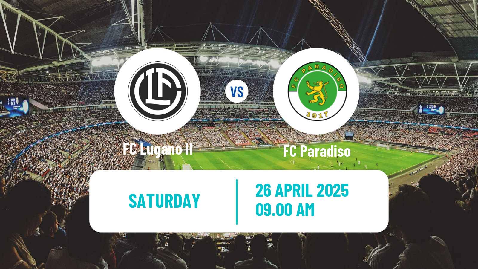 Soccer Swiss Promotion League Lugano II - Paradiso