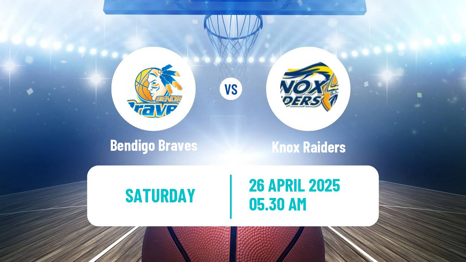 Basketball Australian NBL1 South Bendigo Braves - Knox Raiders