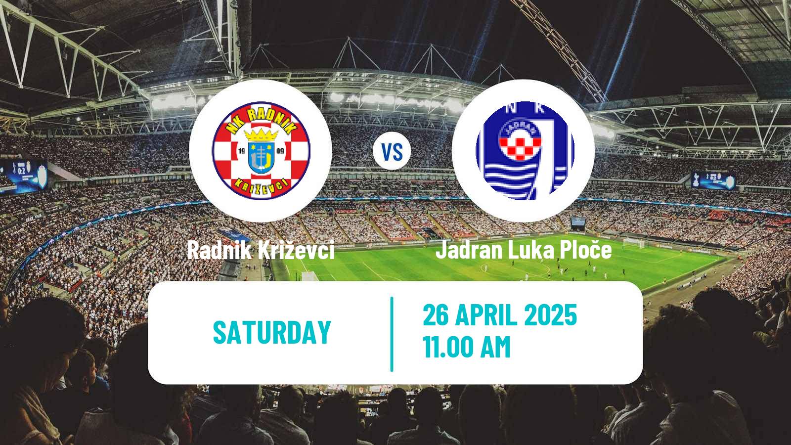 Soccer Croatian Druga NL Radnik Križevci - Jadran Luka Ploče