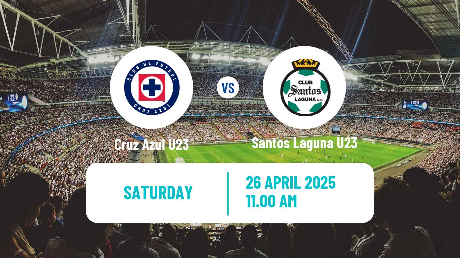 Soccer Mexican Liga MX U23 Cruz Azul U23 - Santos Laguna U23