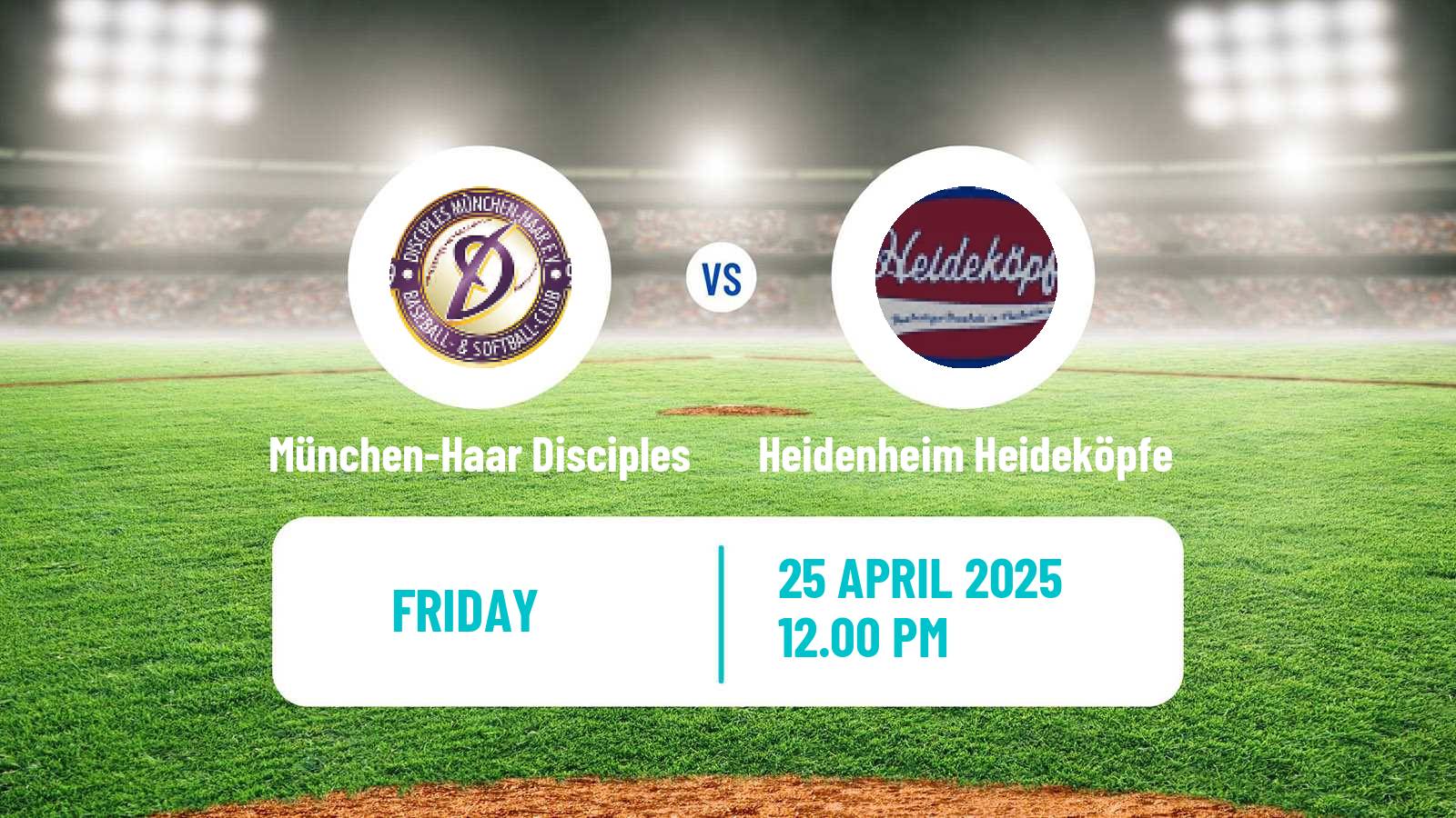 Baseball German Bundesliga South Baseball München-Haar Disciples - Heidenheim Heideköpfe