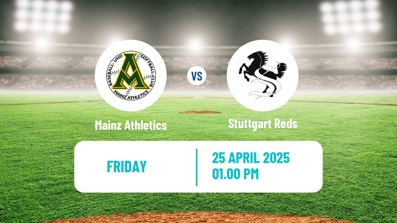Baseball German Bundesliga South Baseball Mainz Athletics - Stuttgart Reds