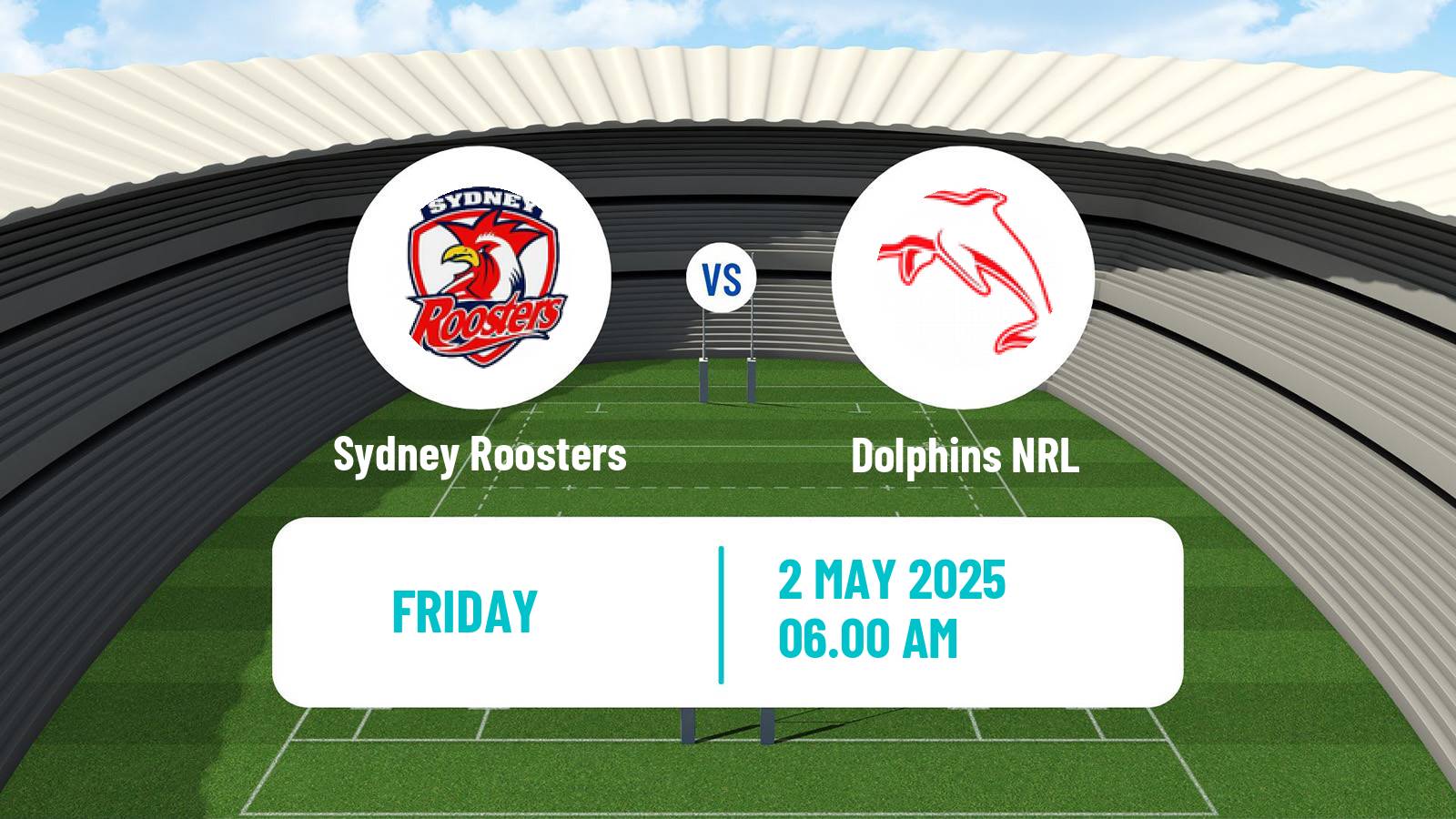 Rugby league Australian NRL Sydney Roosters - Dolphins
