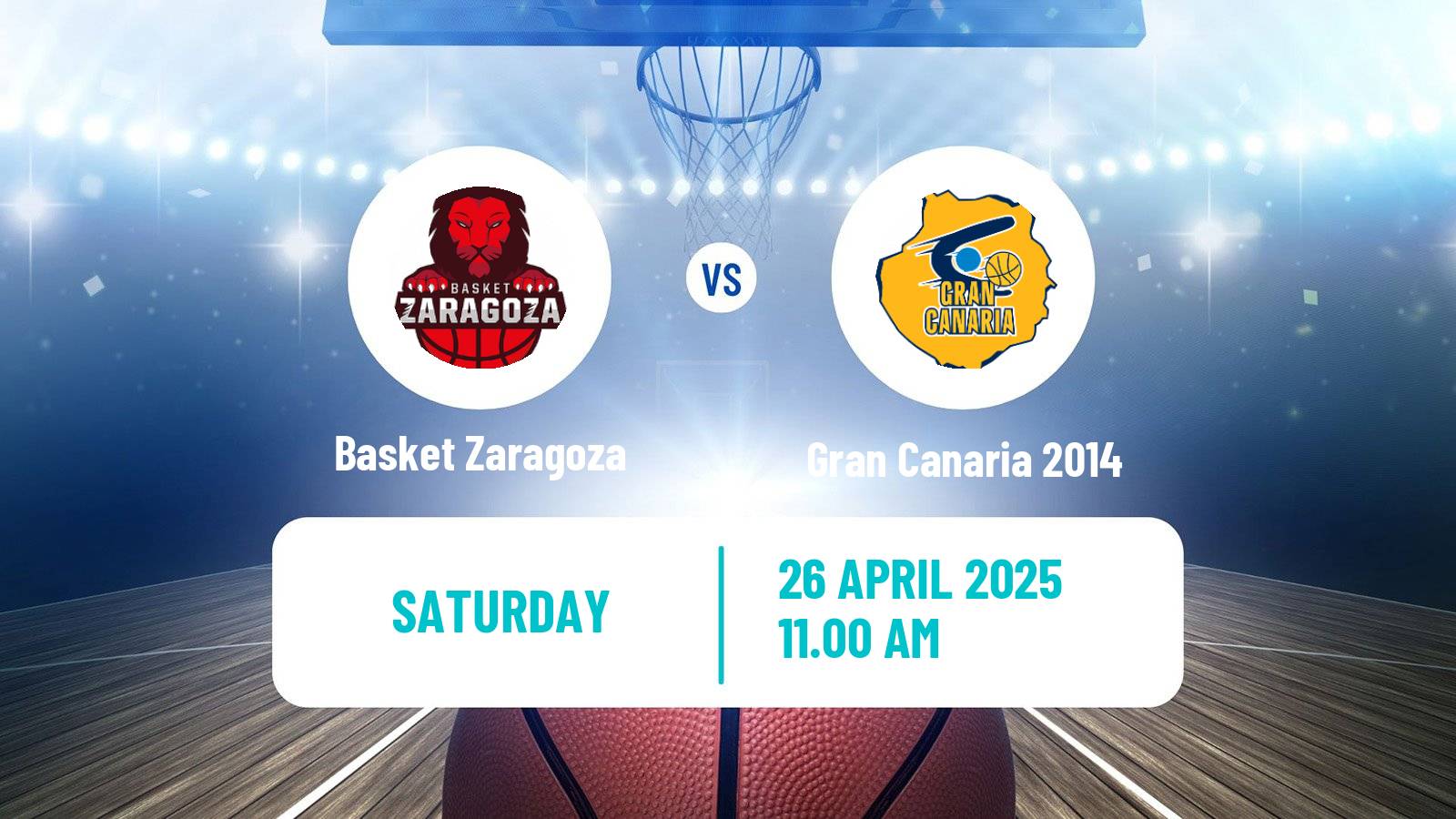 Basketball Spanish ACB League Basket Zaragoza - Gran Canaria 2014