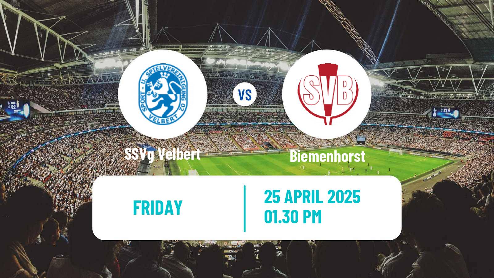 Soccer German Oberliga Niederrhein Velbert - Biemenhorst
