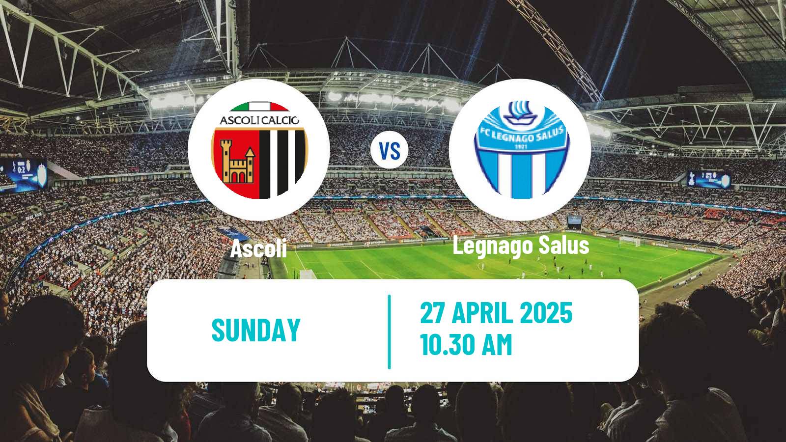 Soccer Italian Serie C Group B Ascoli - Legnago Salus