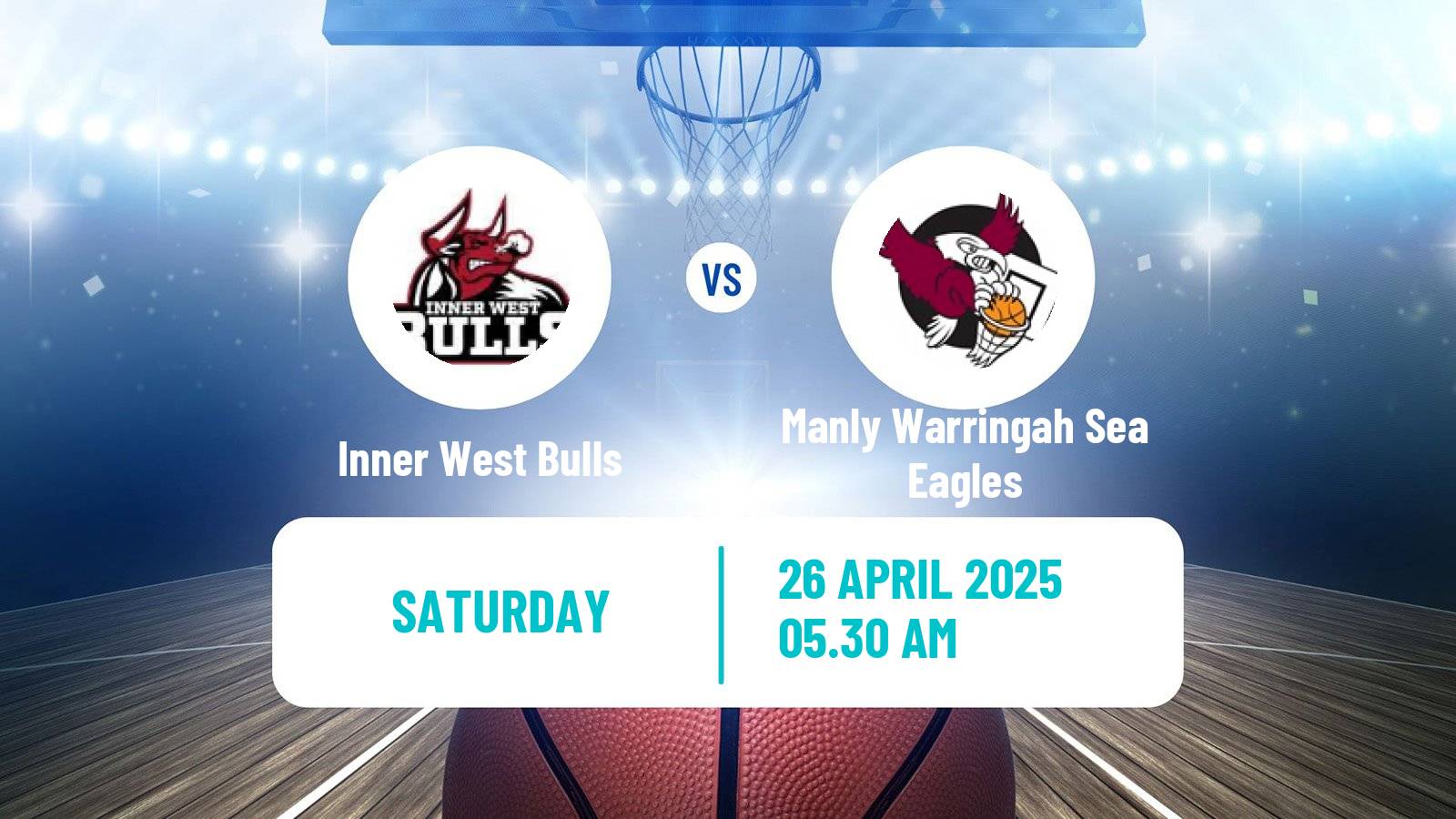 Basketball Australian NBL1 East Inner West Bulls - Manly Warringah Sea Eagles