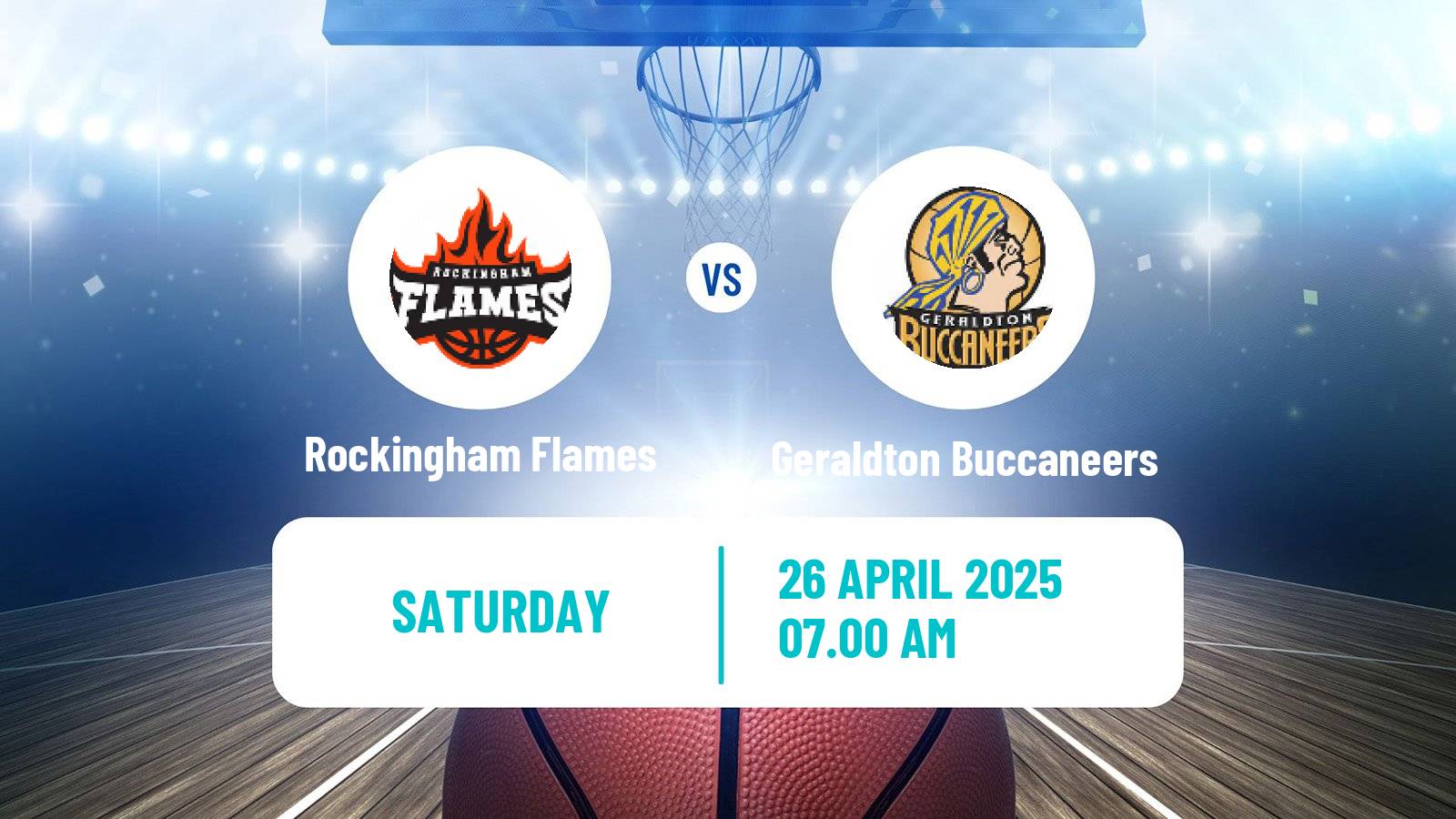 Basketball Australian NBL1 West Rockingham Flames - Geraldton Buccaneers