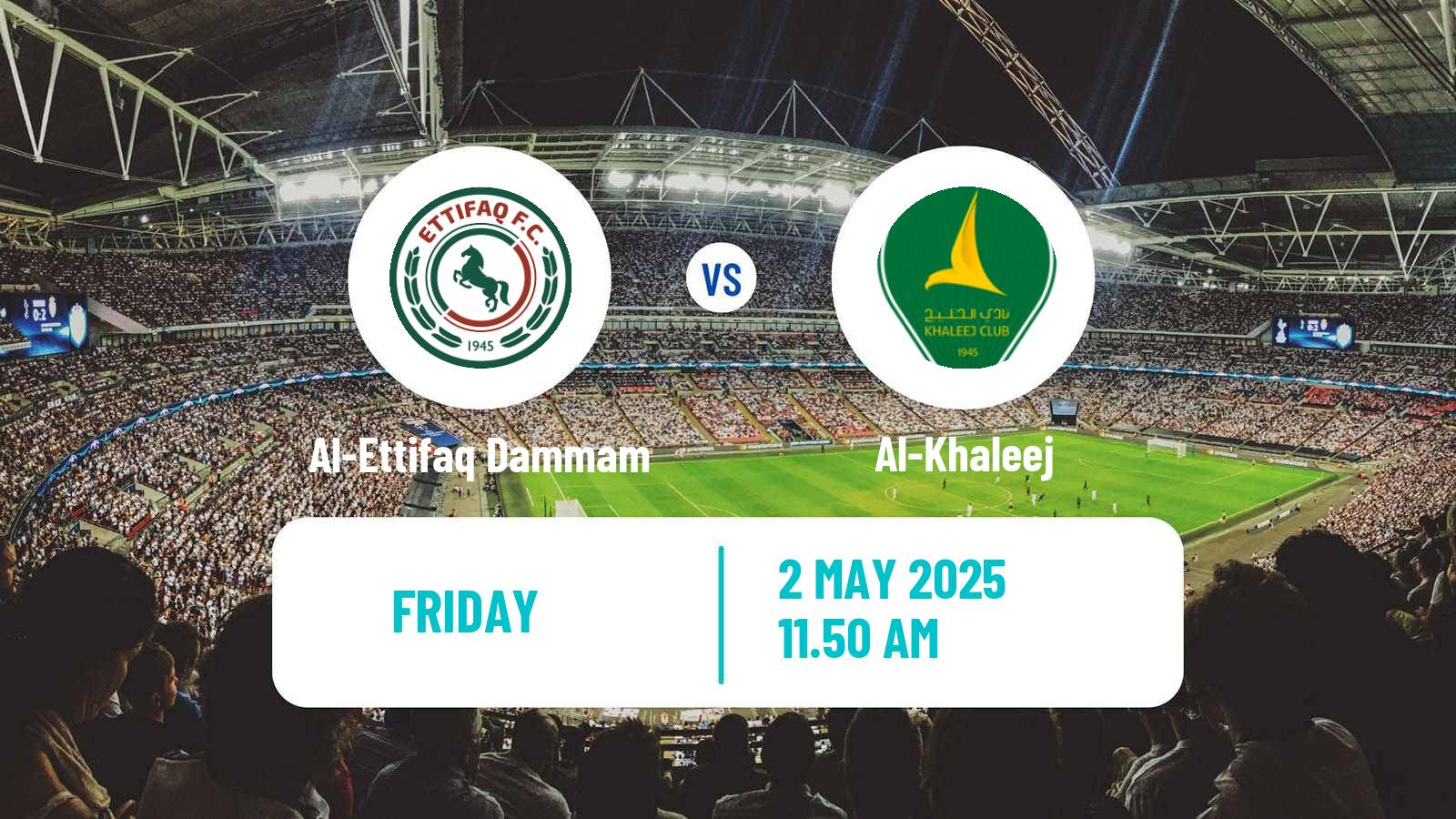 Soccer Saudi Professional League Al-Ettifaq Dammam - Al-Khaleej